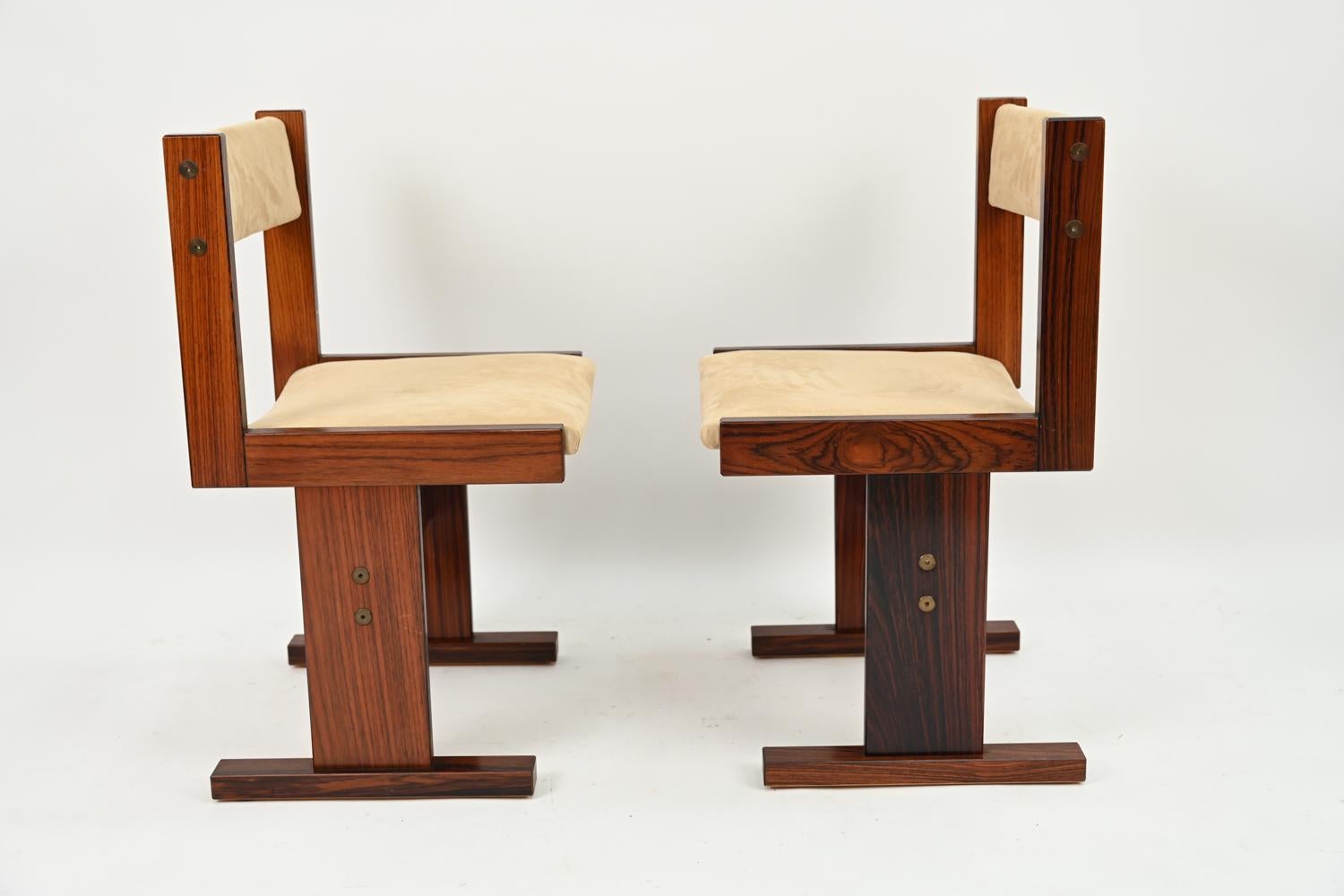 Danish Six Poul H Poulsen for Gansgo Mobler Rosewood Dining Chairs For Sale