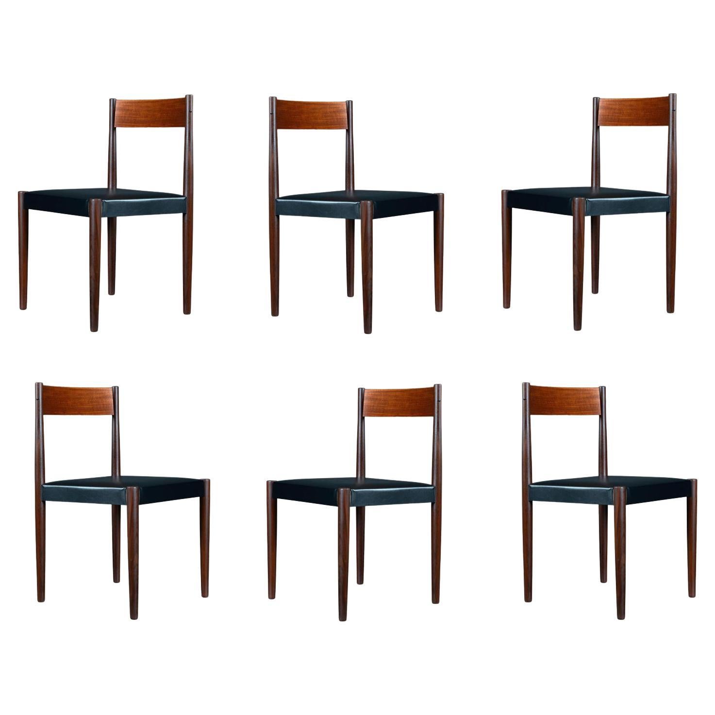 Six Poul Volther for Frem Røjle Danish Teak Dining Chairs
