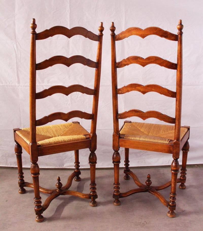 french country ladder back chairs rush seats