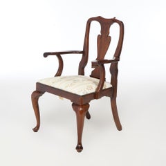 Six Queen Anne Style Henkel Harris Mahogany Dining Chairs 20th C
