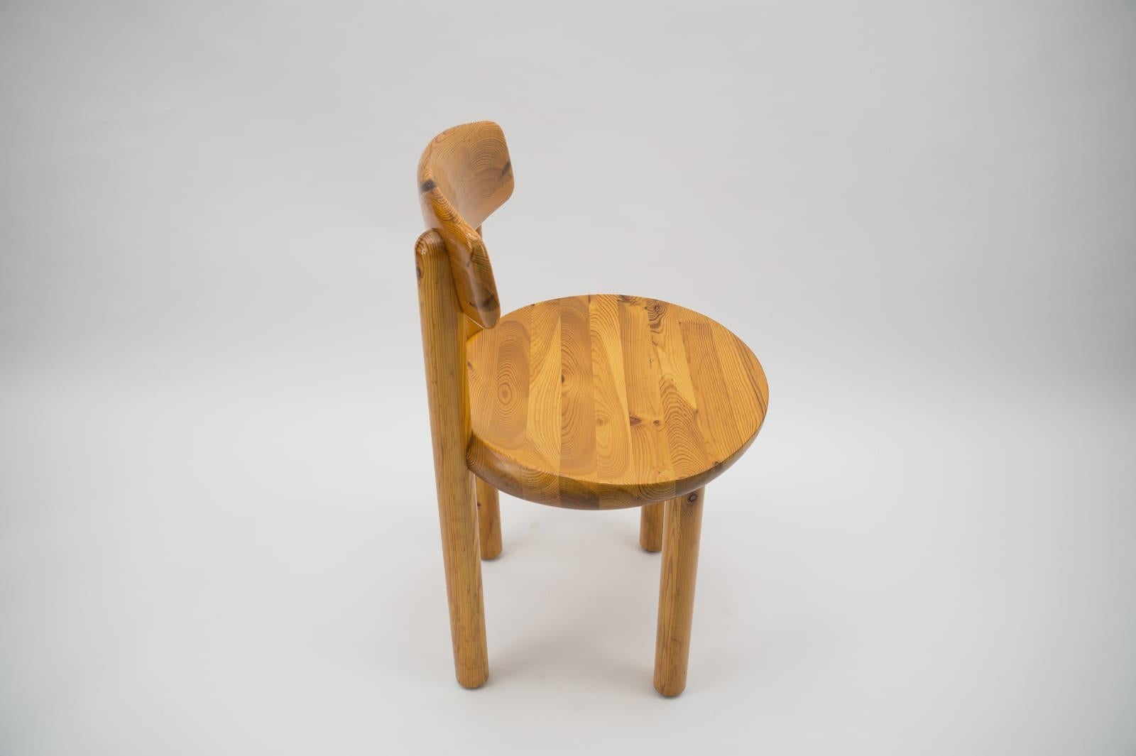 Six Rainer Daumiller Dining Chairs in Pine with Movable Back, 1970s, Denmark 1