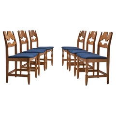 Six "Razorblade" Dining Chairs by Henning Kjaernulf, Denmark 1960s