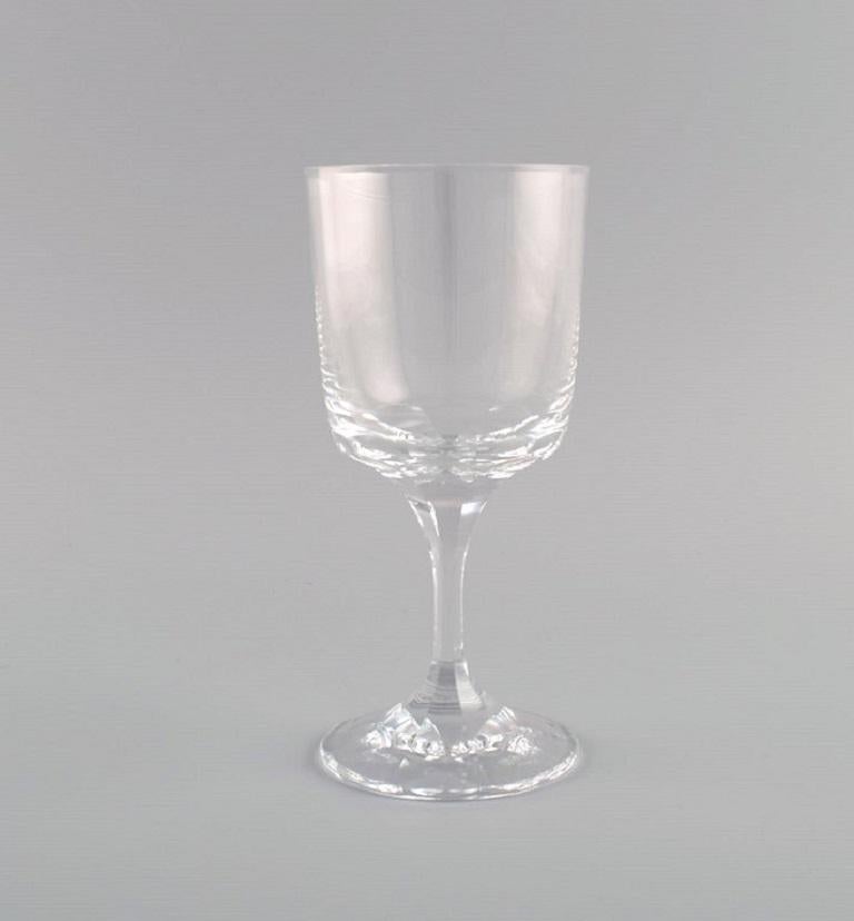 Six René Lalique Chenonceaux Red Wine Glasses in Clear MouthBlown