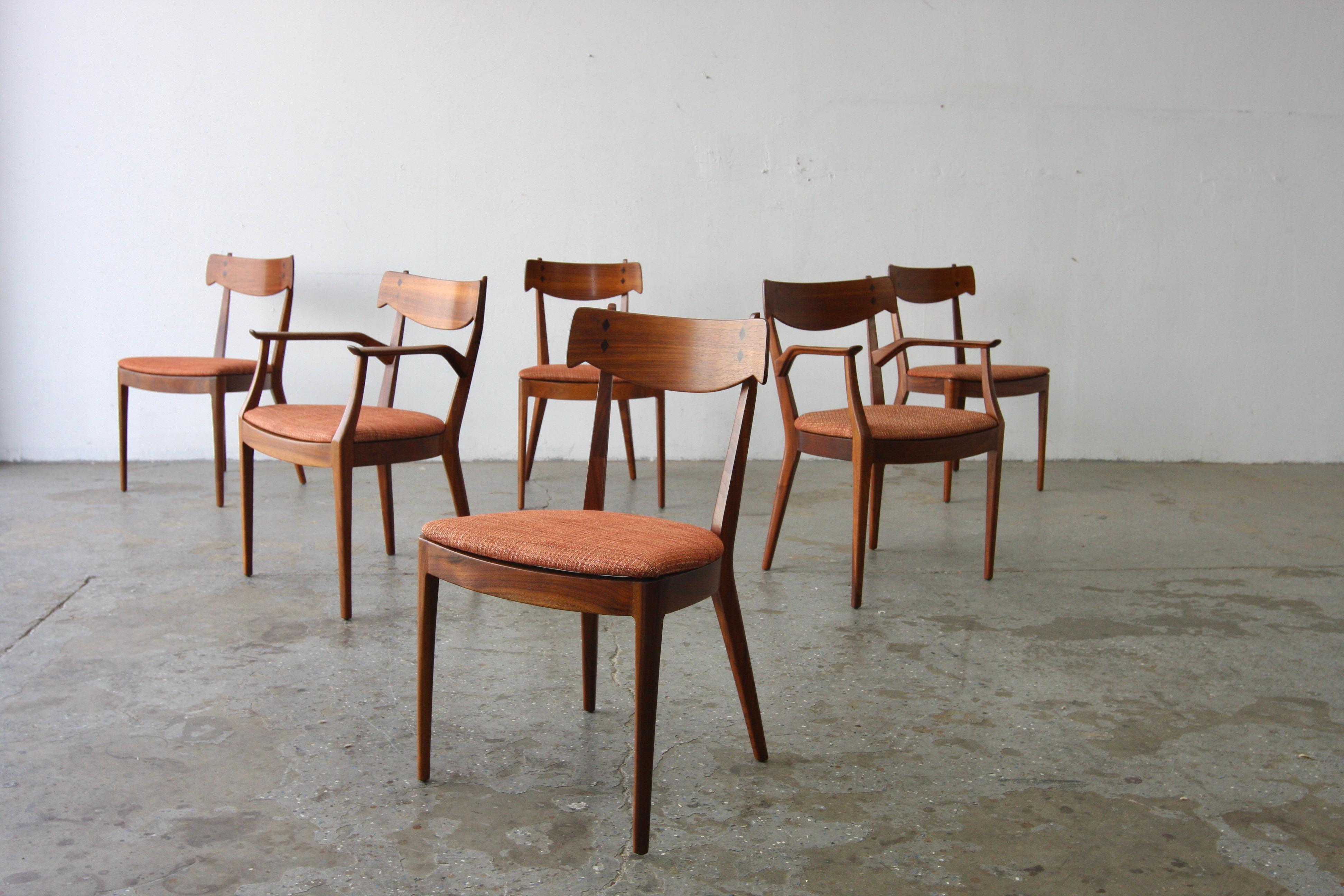 These dining chairs are Designed by Stewart MacDougall and Kipp Stewart. Part of Drexel Furniture's 