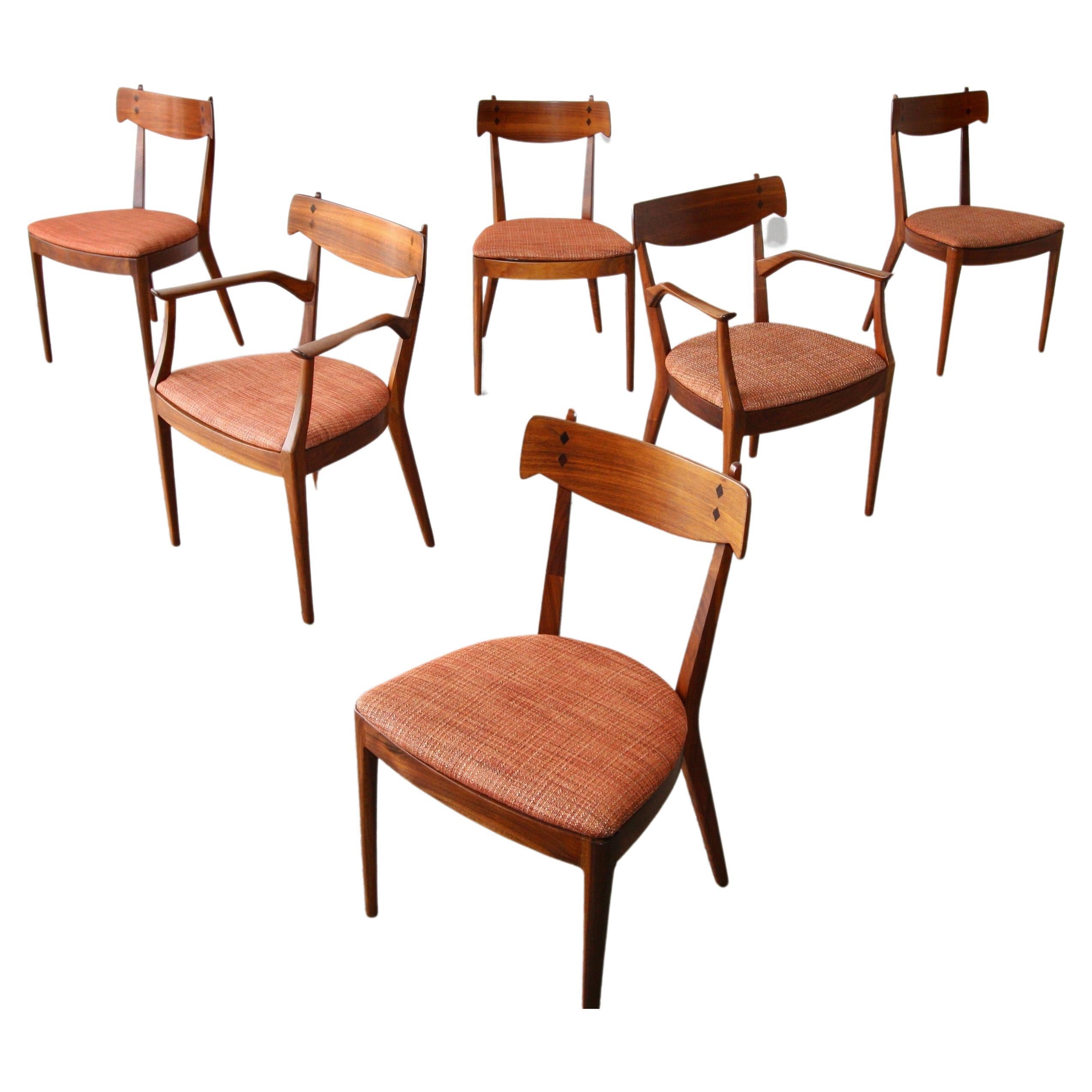 Six Restored Kipp Stewart for Drexel Declaration Dining Chairs For Sale