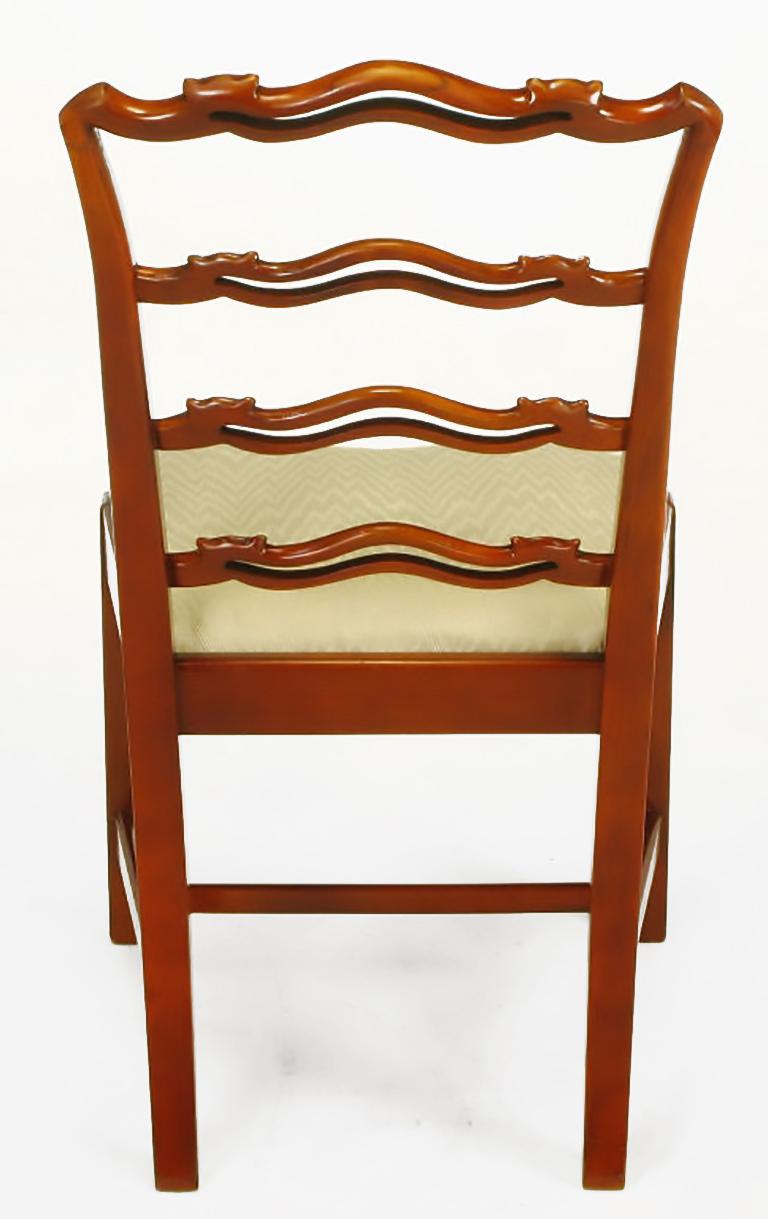 American Six Ribbon Back Chippendale Dining Chairs
