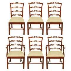 Six Ribbon Back Chippendale Dining Chairs