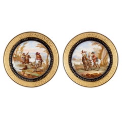 Six Rococo Sèvres Style Porcelain Plates