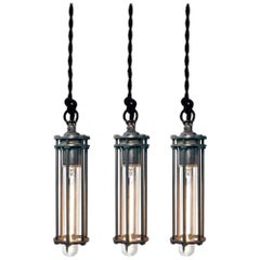 Six Rod Tubular Cage Pendent