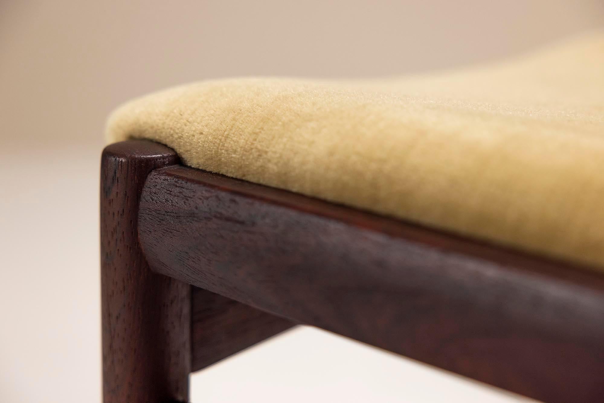Six Rosewood and Mohair Dining Chairs by Interlübke, Germany 1960s 6