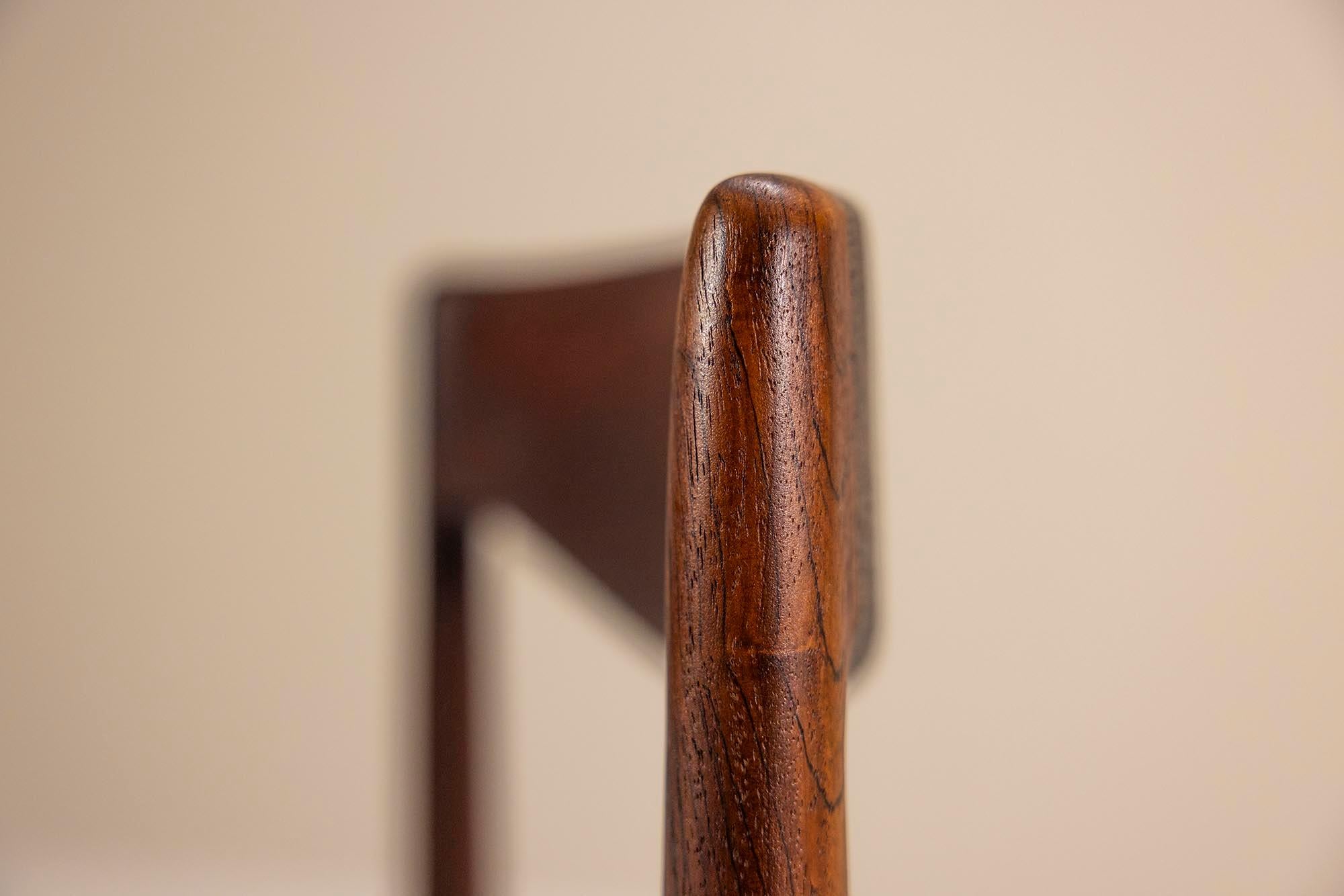 Six Rosewood and Mohair Dining Chairs by Interlübke, Germany 1960s 7