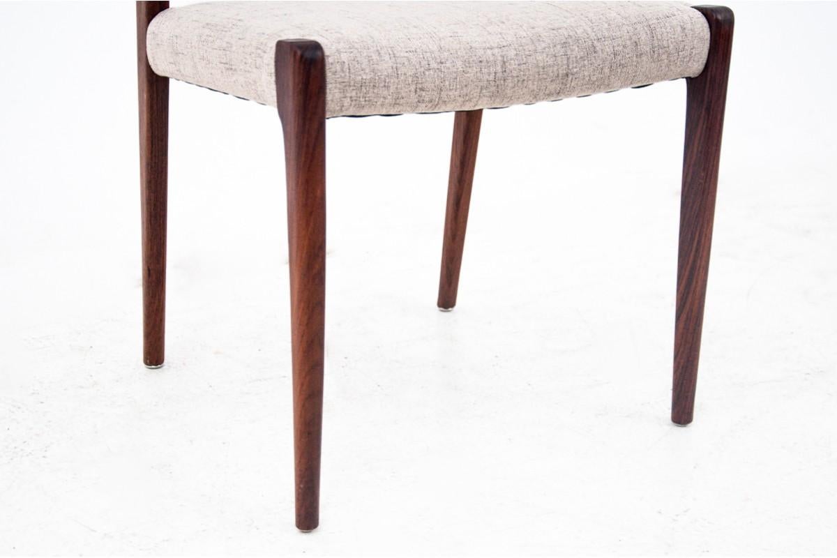 Six Rosewood Chairs by N. O. Møller, Model 71, Denmark, 1960s, After Renovation 4