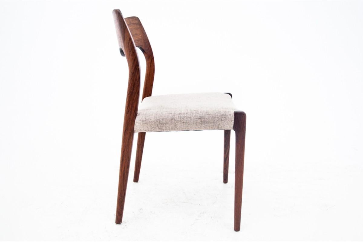 Six Rosewood Chairs by N. O. Møller, Model 71, Denmark, 1960s, After Renovation 5