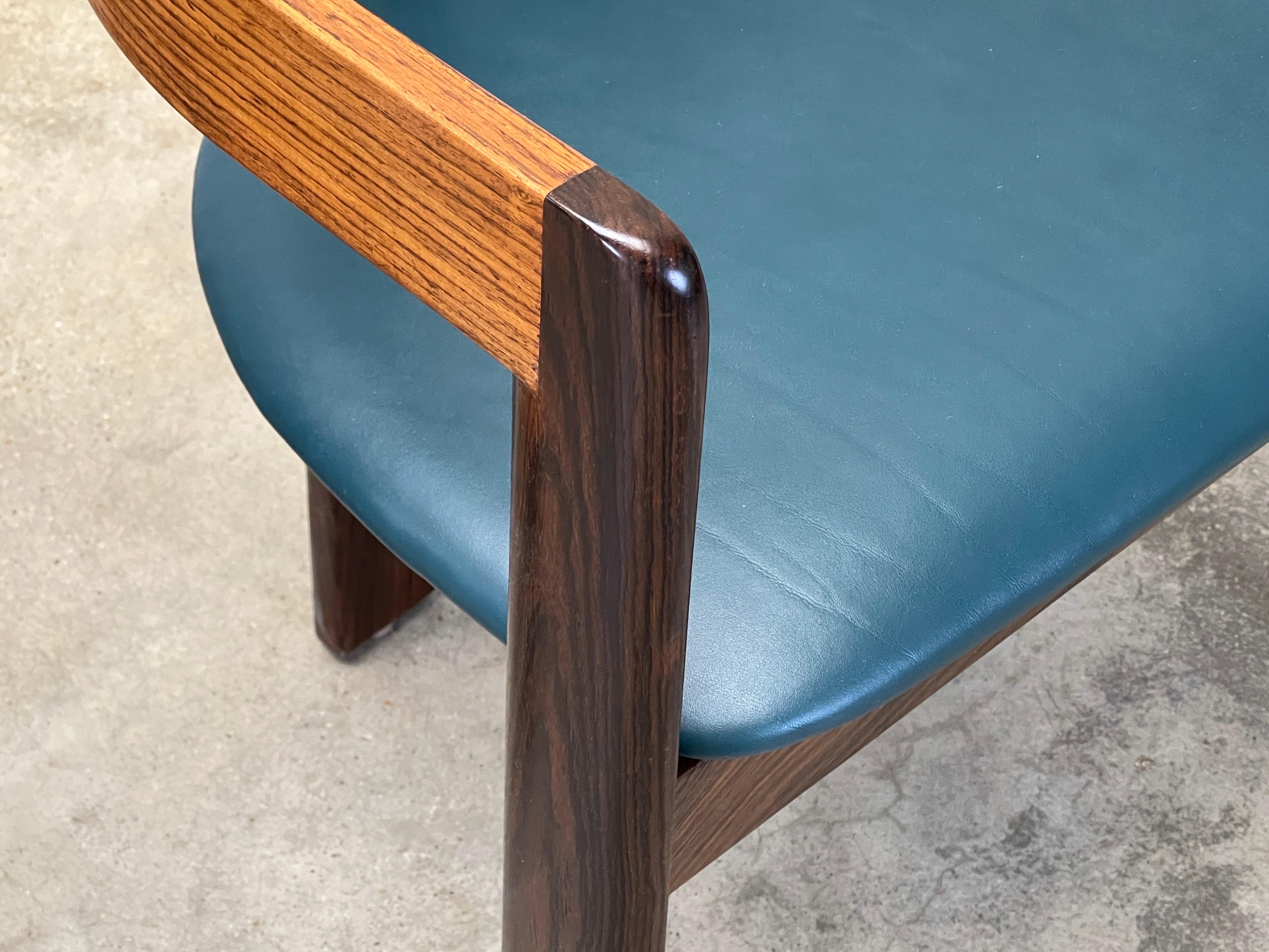 Six Rosewood “Pigreco” Dining Chairs by Tobia Scarpa for Gavina For Sale 10