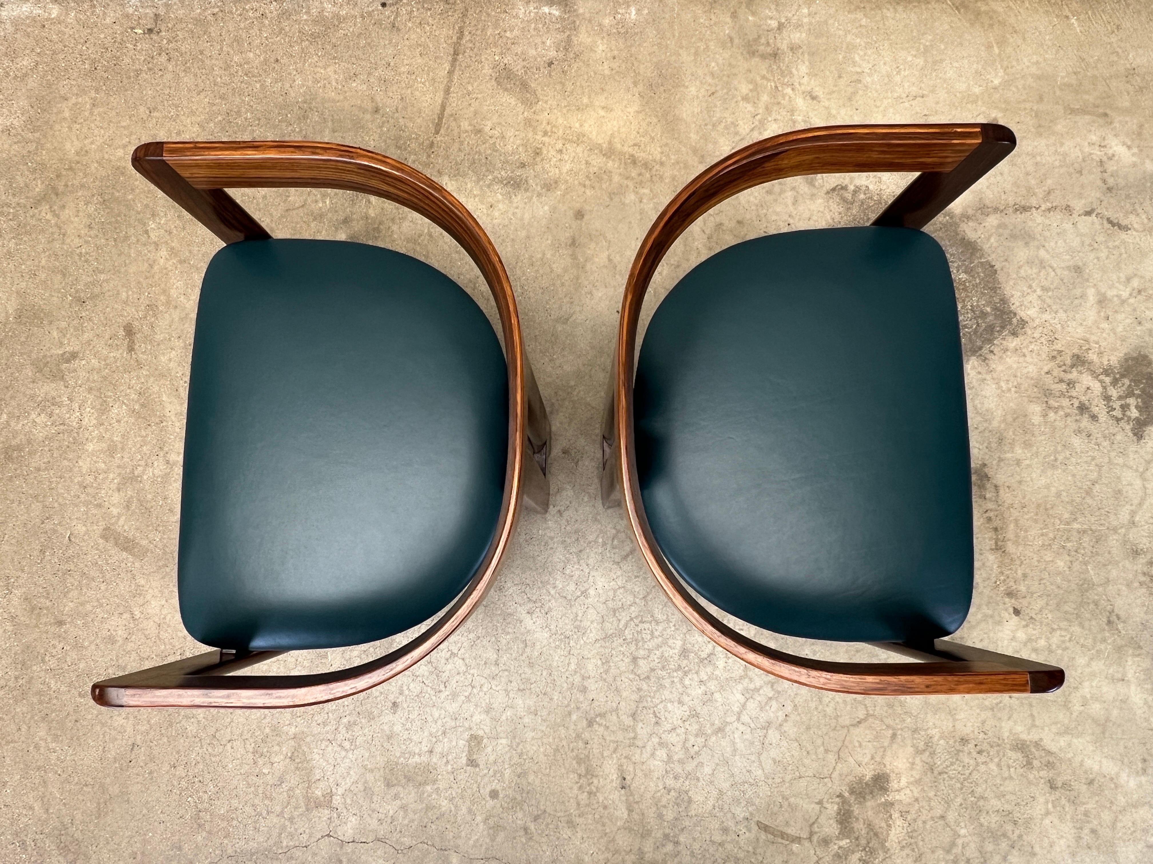 Six Rosewood “Pigreco” Dining Chairs by Tobia Scarpa for Gavina For Sale 13
