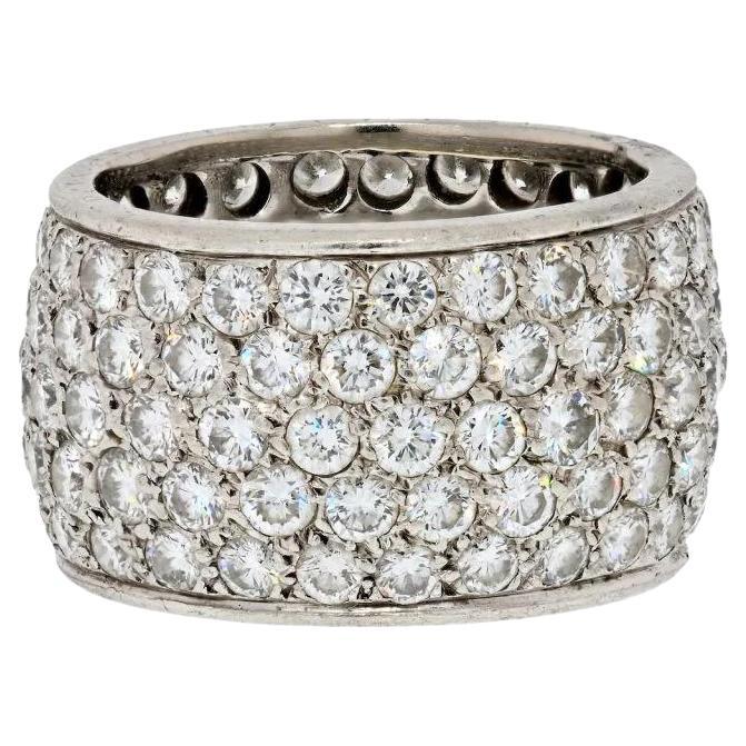 Bandeau à six rangs de diamants en platine par Van Cleef & Arpels, New York (années 1960) en vente