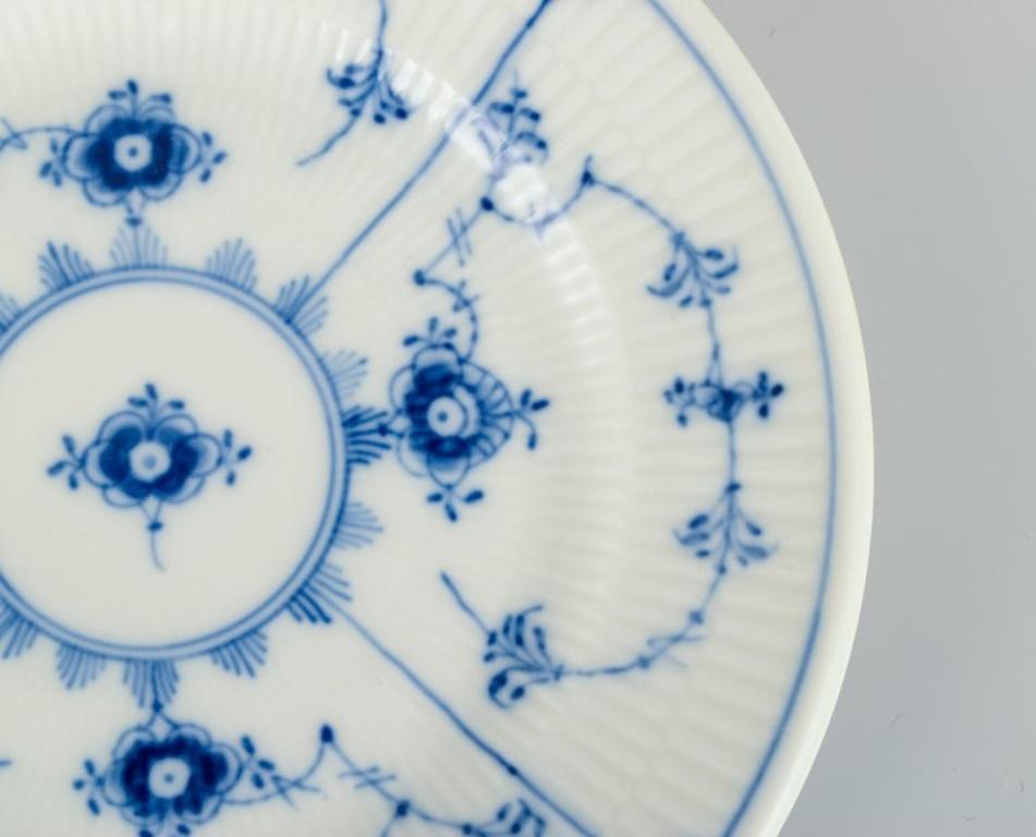 Danish Six Royal Copenhagen Blue Fluted Plain Plates in Porcelain