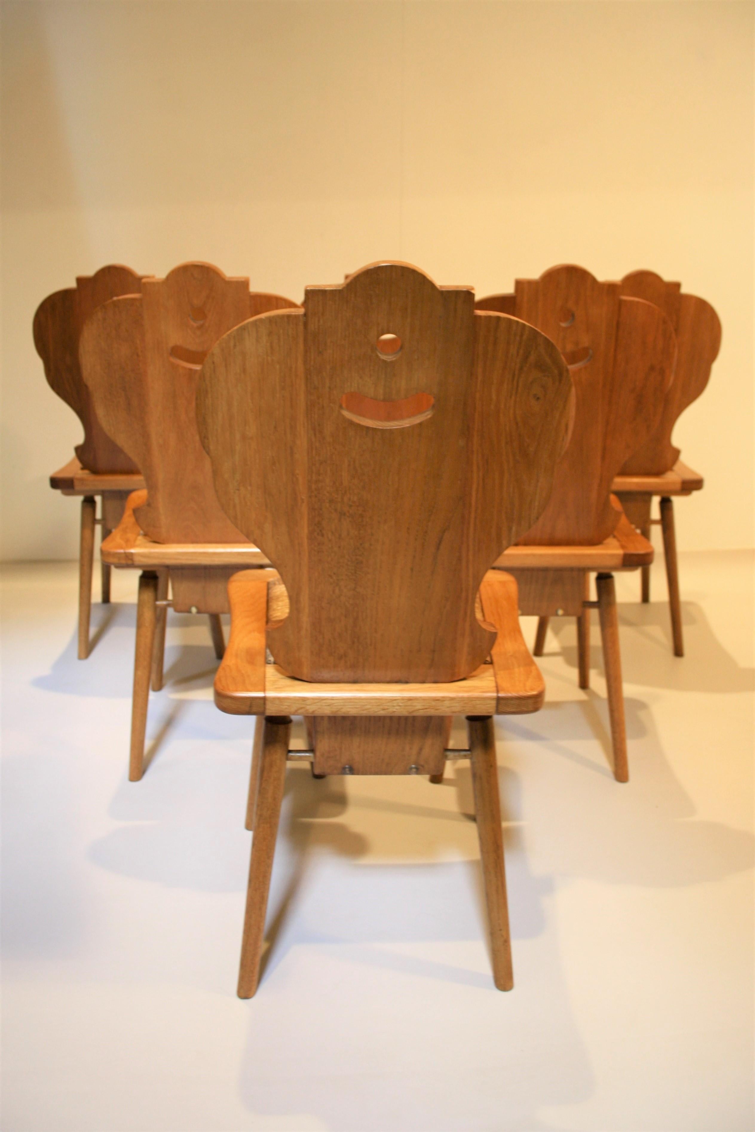Six Scandinavian Midcentury Dining Chairs 6