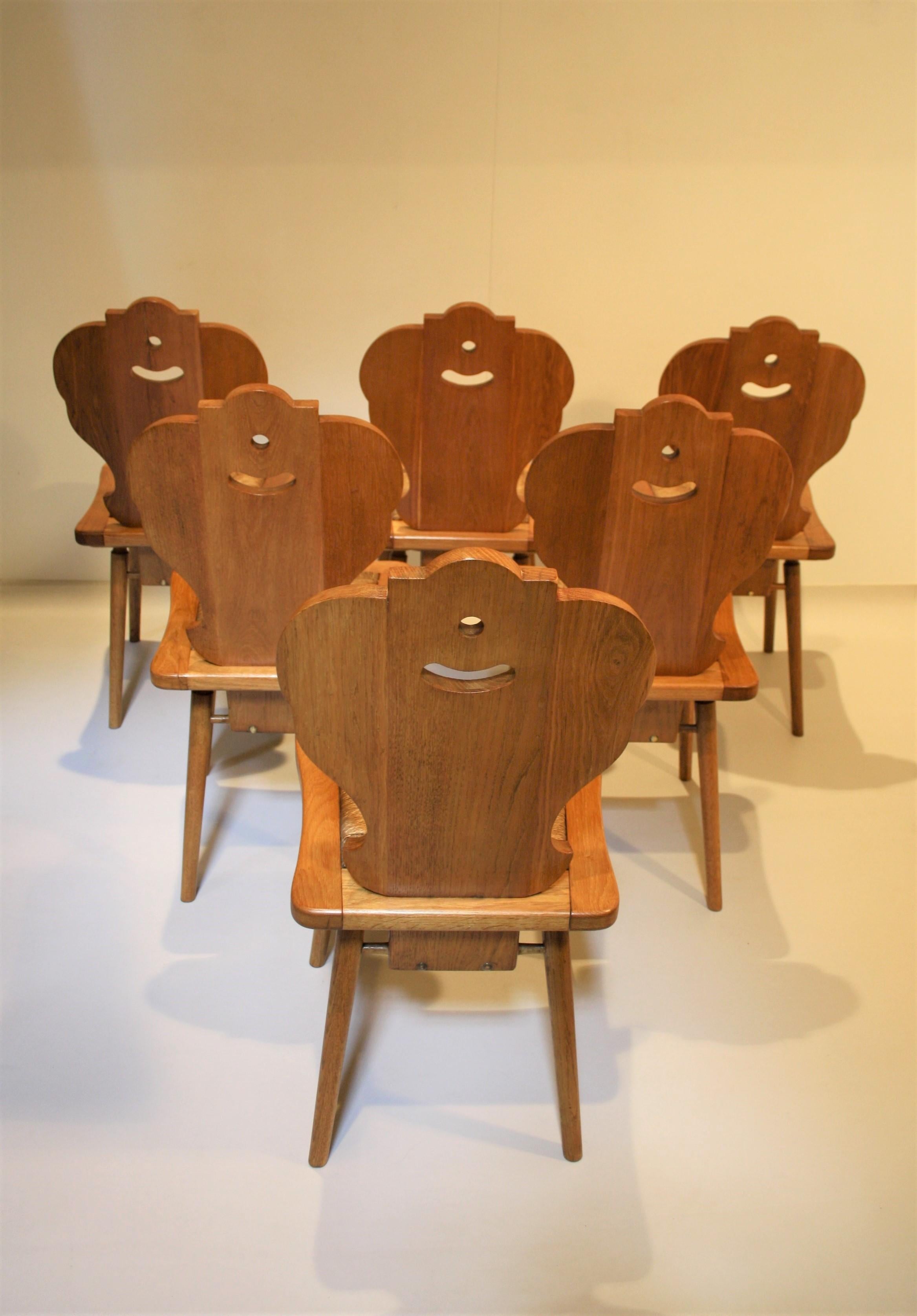 Six Scandinavian Midcentury Dining Chairs 8