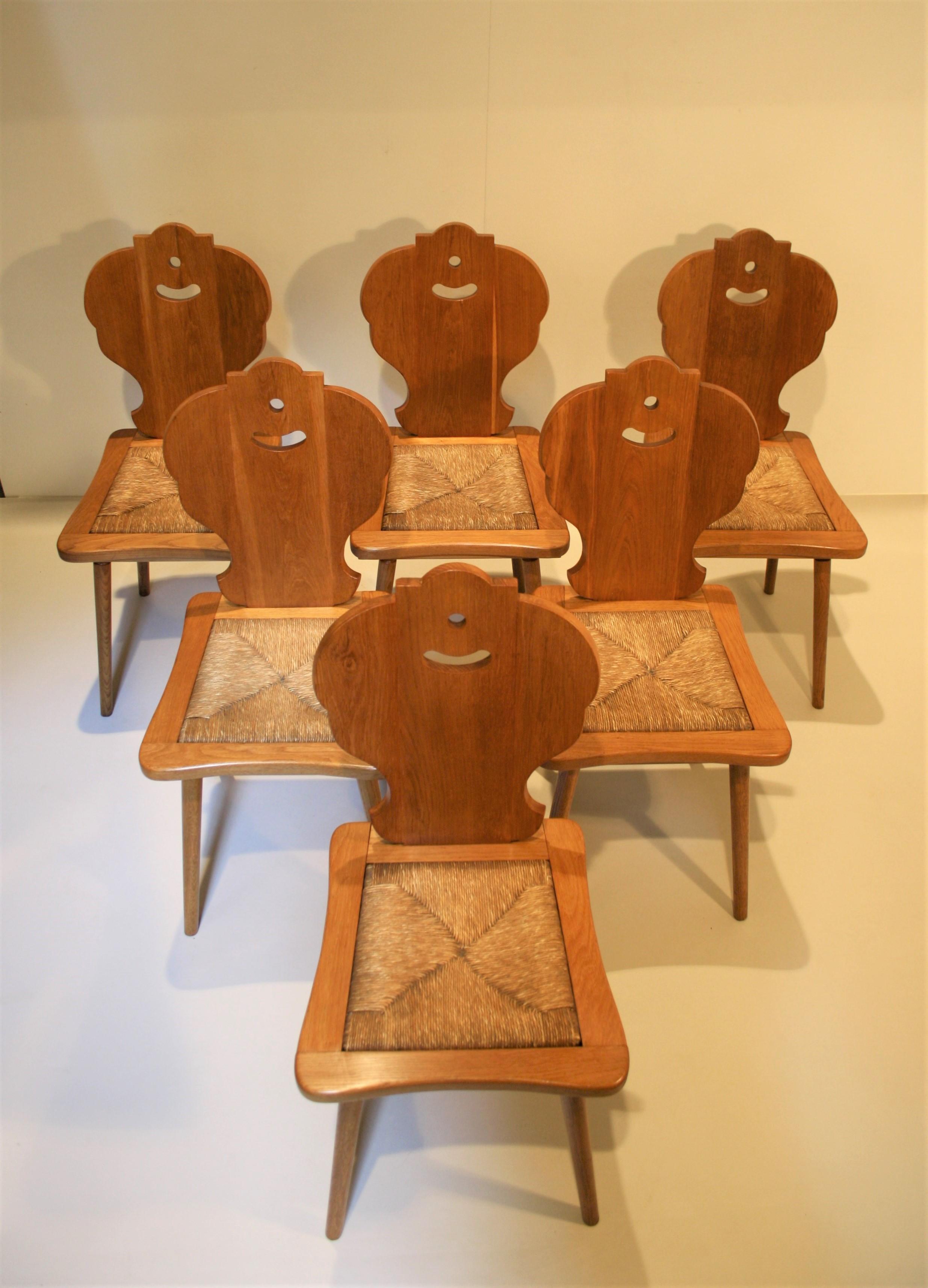 Six Scandinavian Midcentury Dining Chairs 2
