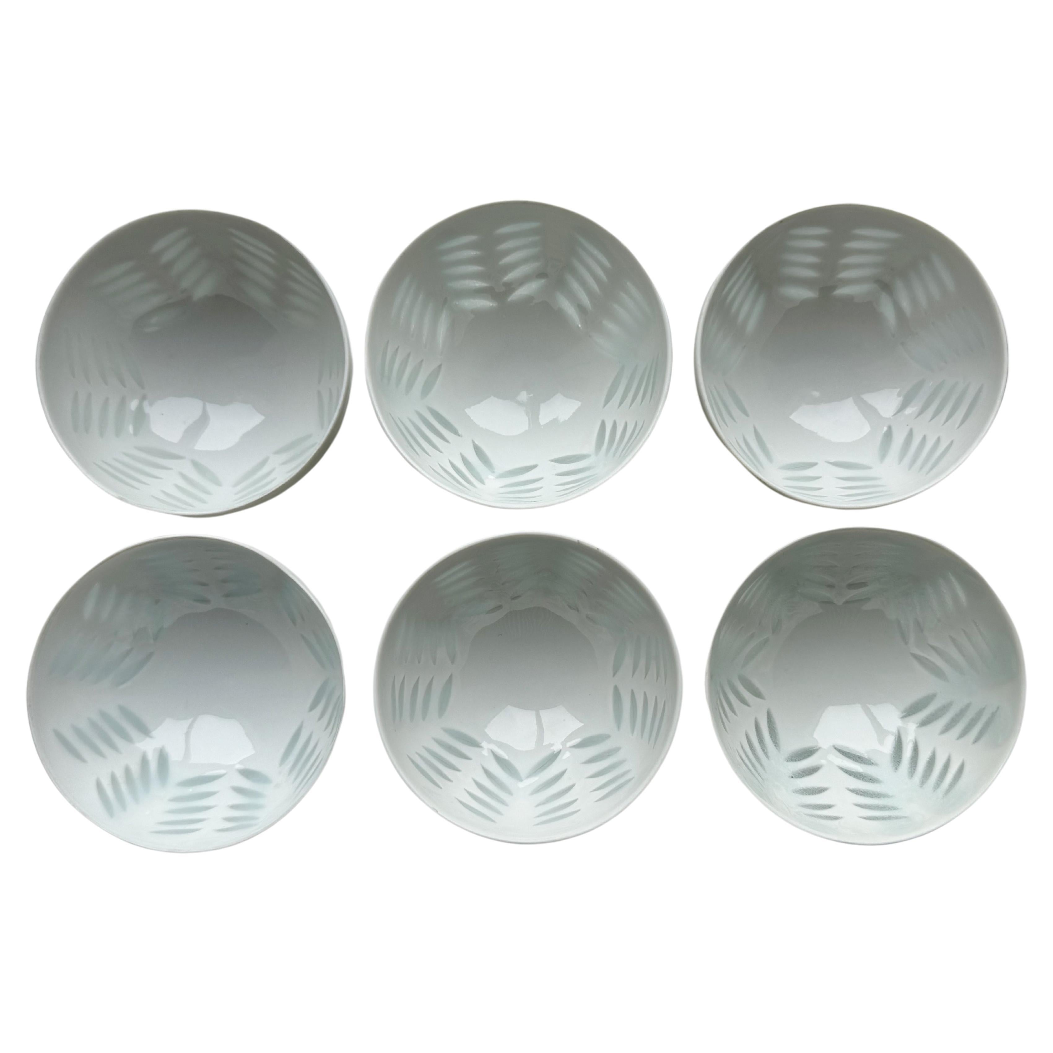 Six bols scandinaves modernes de Friedl Holzer-Kjellberg pour Arabia, Finlande