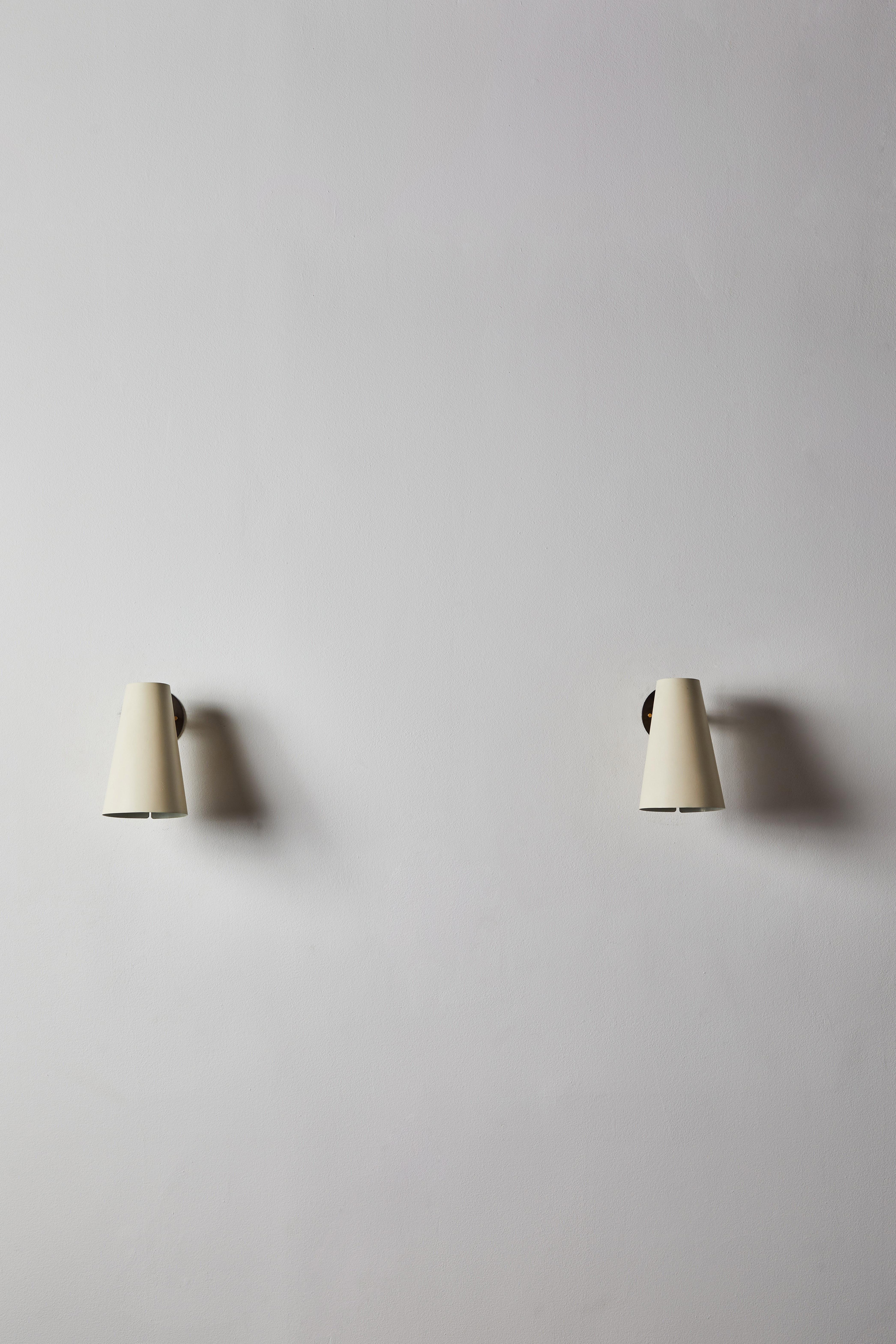 Mid-Century Modern Two Sconces by Giuseppe Ostuni