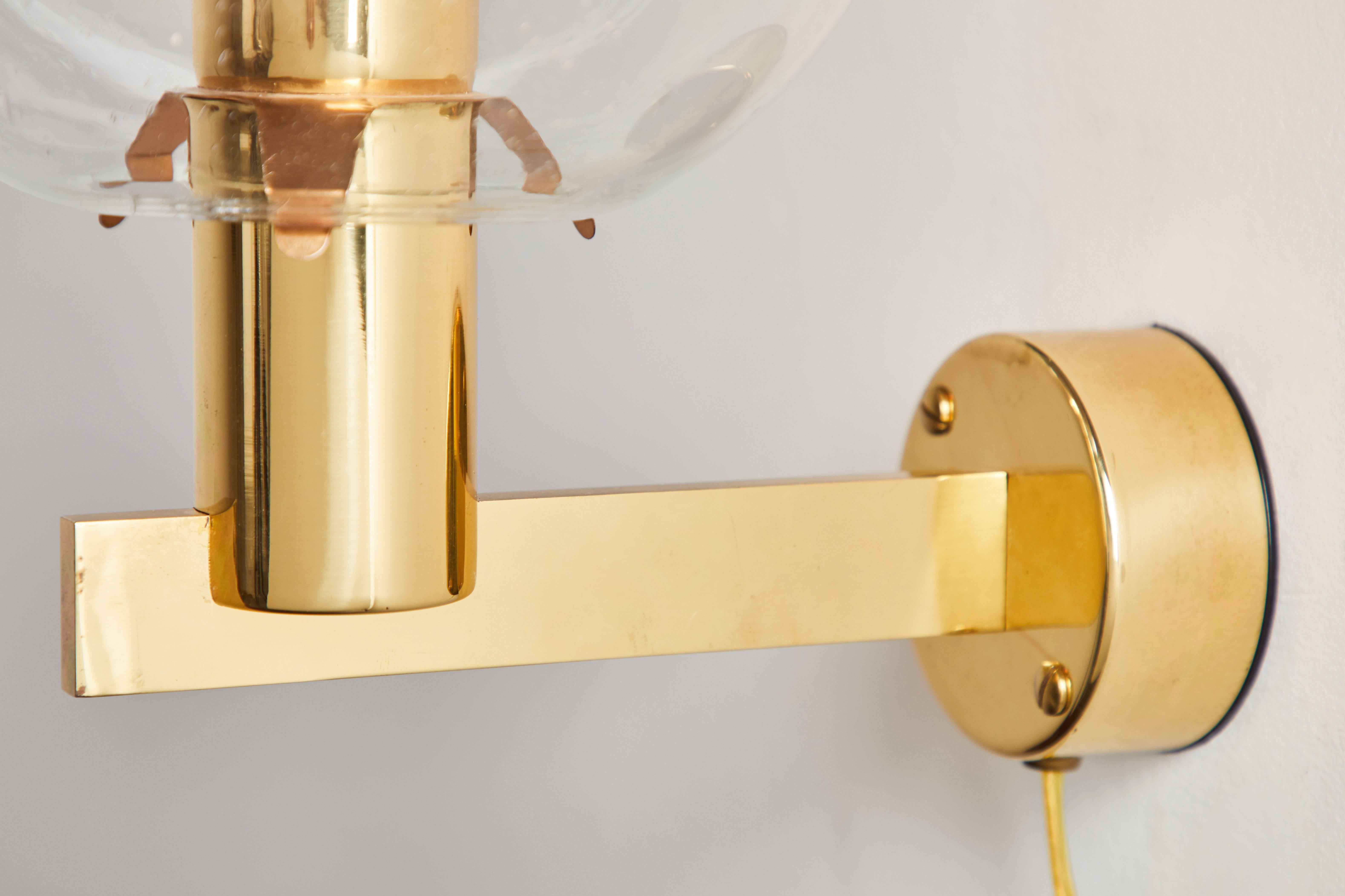 Brass Six Sconces by Hans-Agne Jakobsson