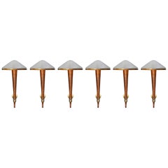 SIX Sconces from the Cafe Francais, France, 1970