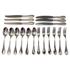 Six-seat Cutlery Set in 800 silver, 18 Pieces, English style