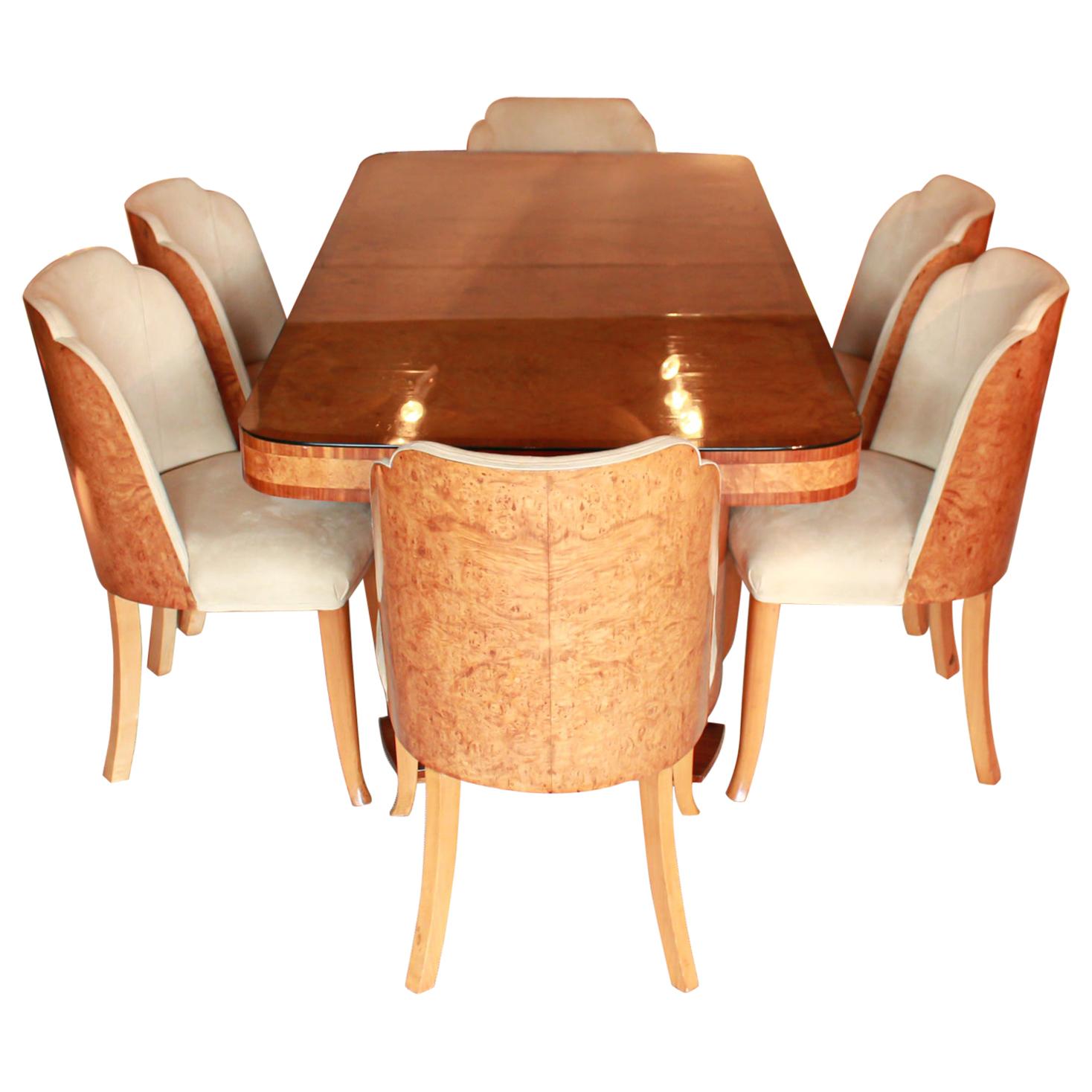 Art Deco Six-Seater Dining Suite by Harry & Lou Epstein