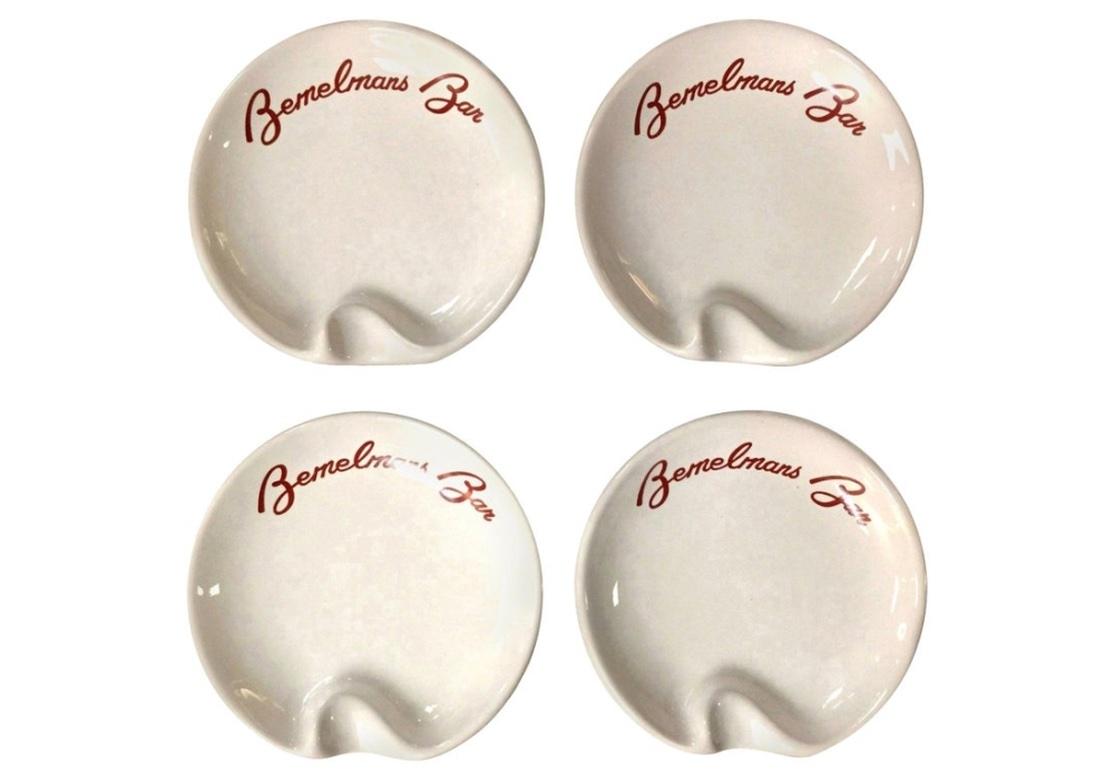 20th Century Set of Four Bemelmans Bar Ashtrays Carlyle Hotel For Sale
