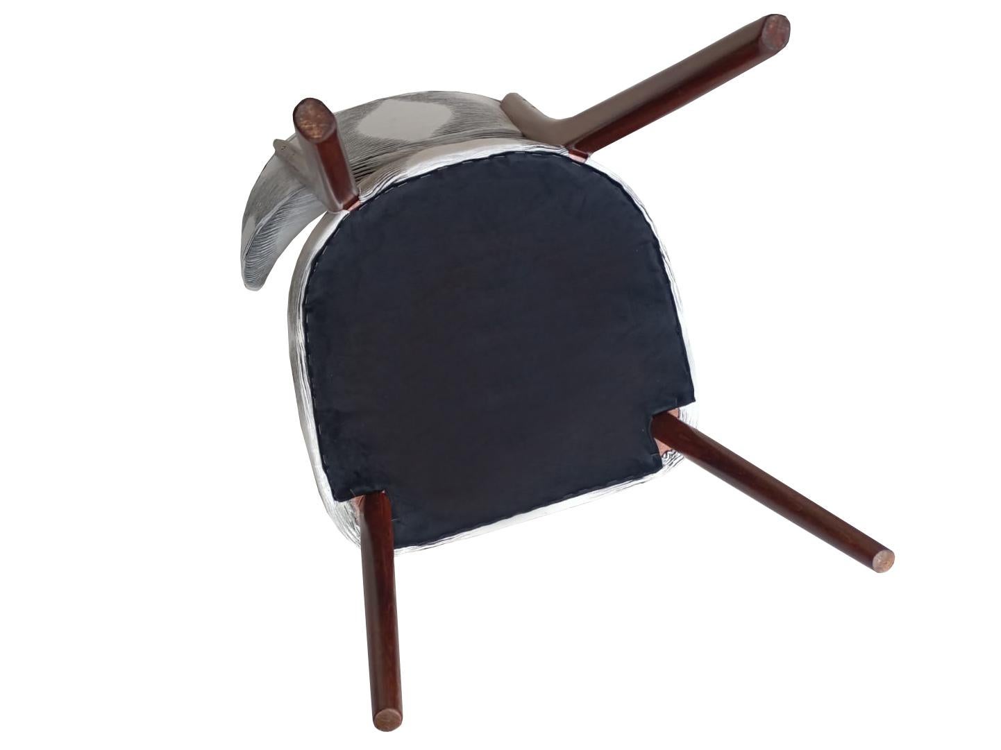 Seis Sillas de Comedor Shell Tejido Blanco y Negro, Vintola, Europa, Polonia en venta 2