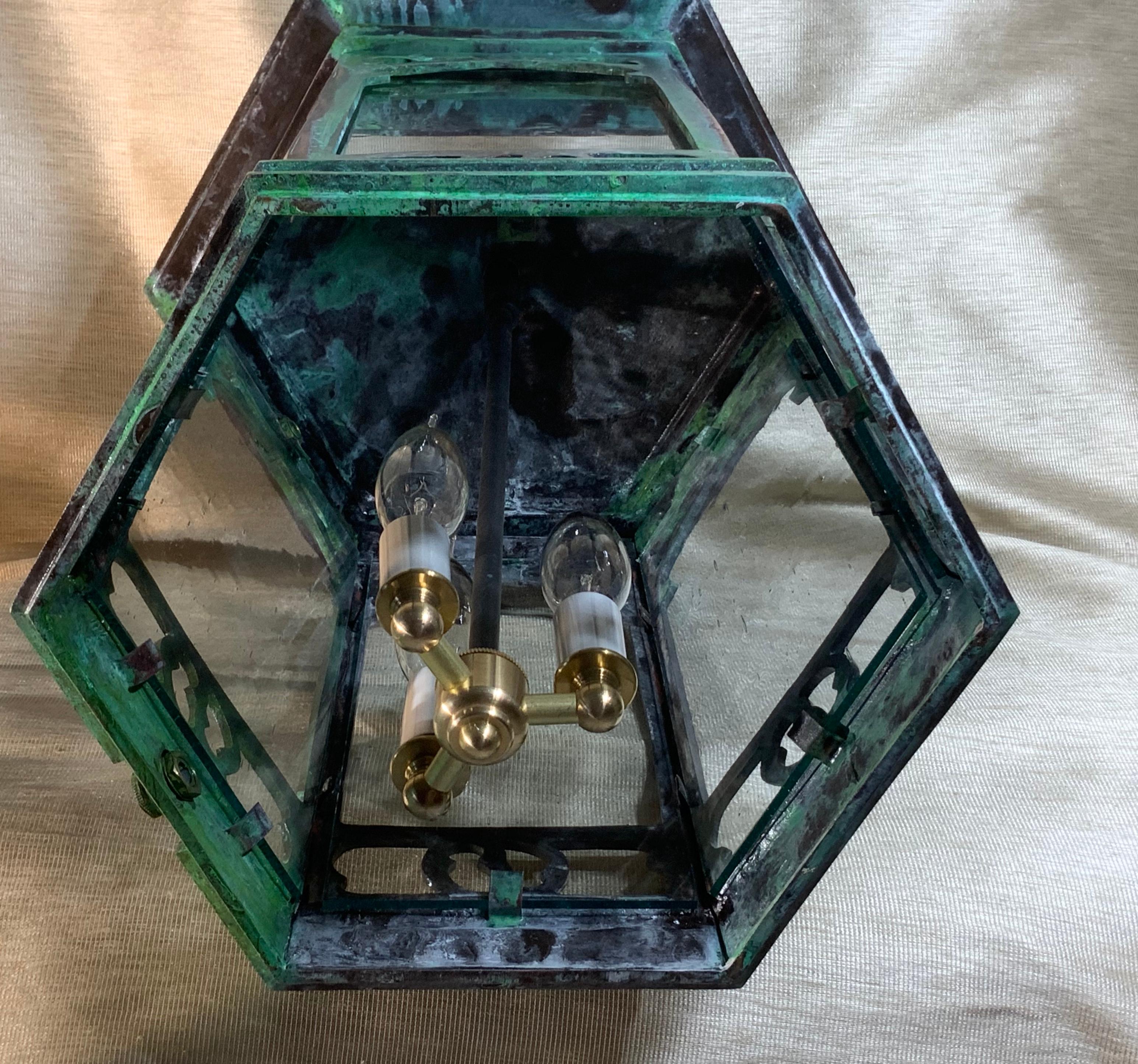 Six Sides Bronze Hanging Lantern 6