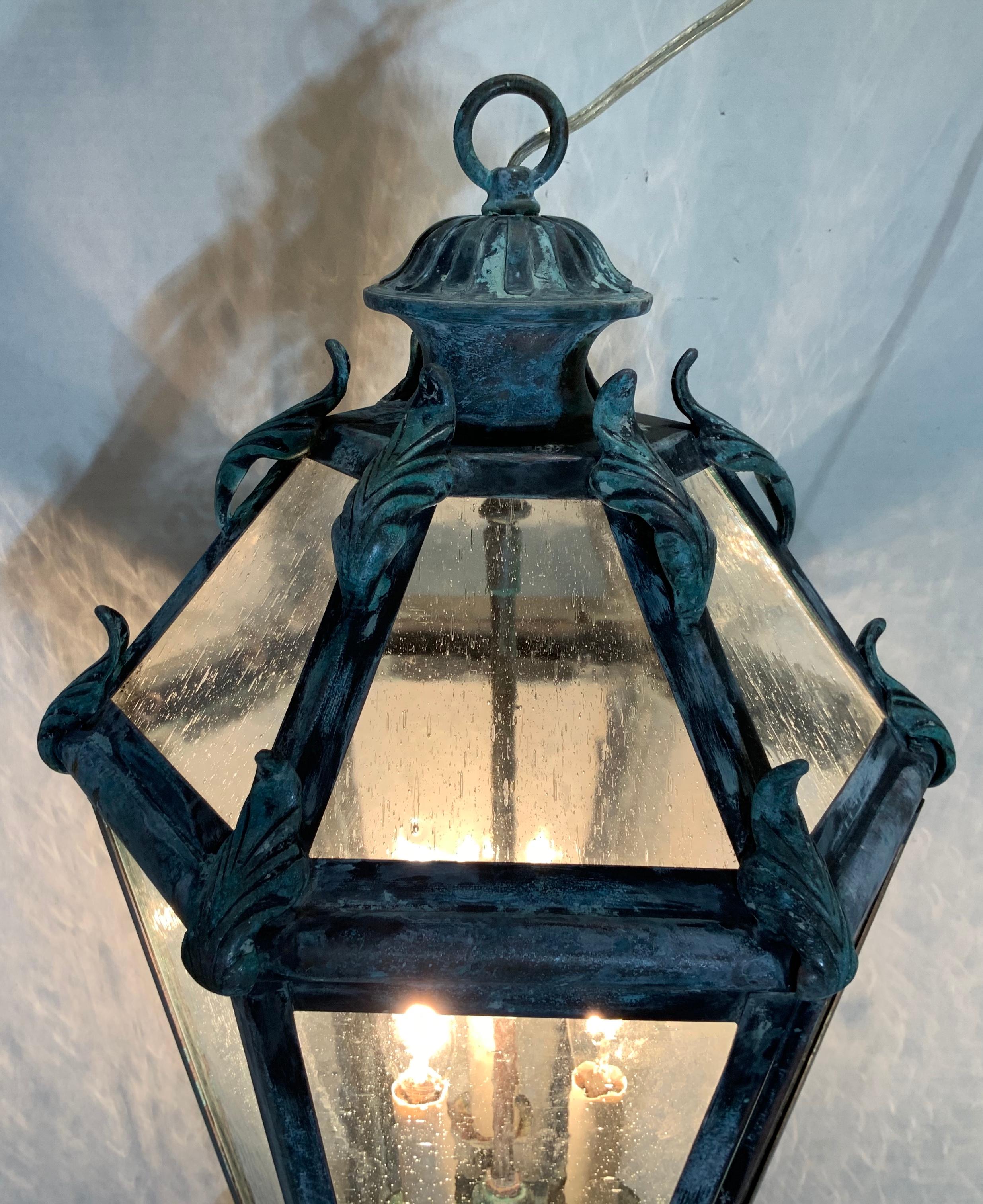 American Six Sides Solid Brass Hanging Lantern