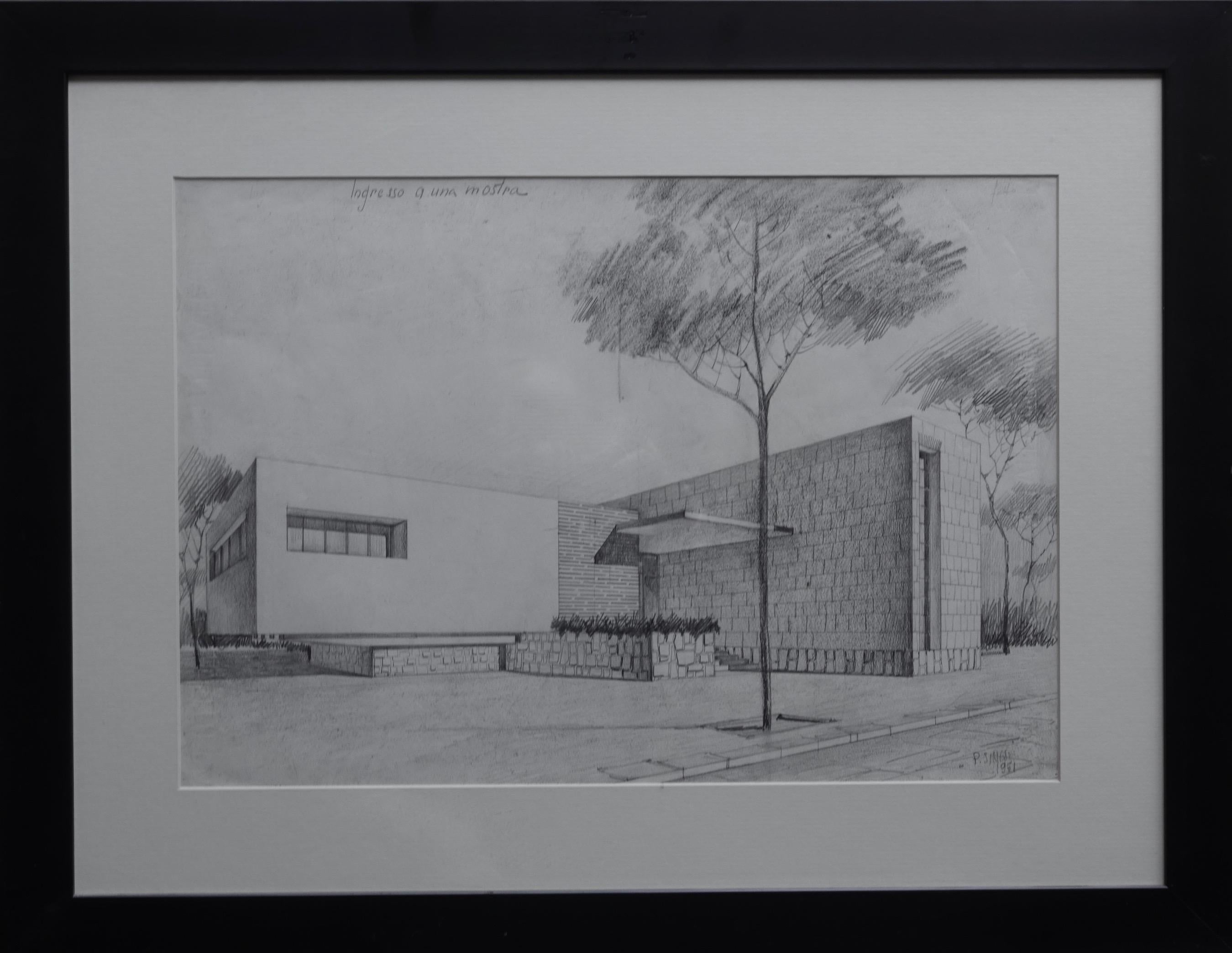 Series of Six Architectural Drawings
Italy, '40 - '50 
Signed and dated 