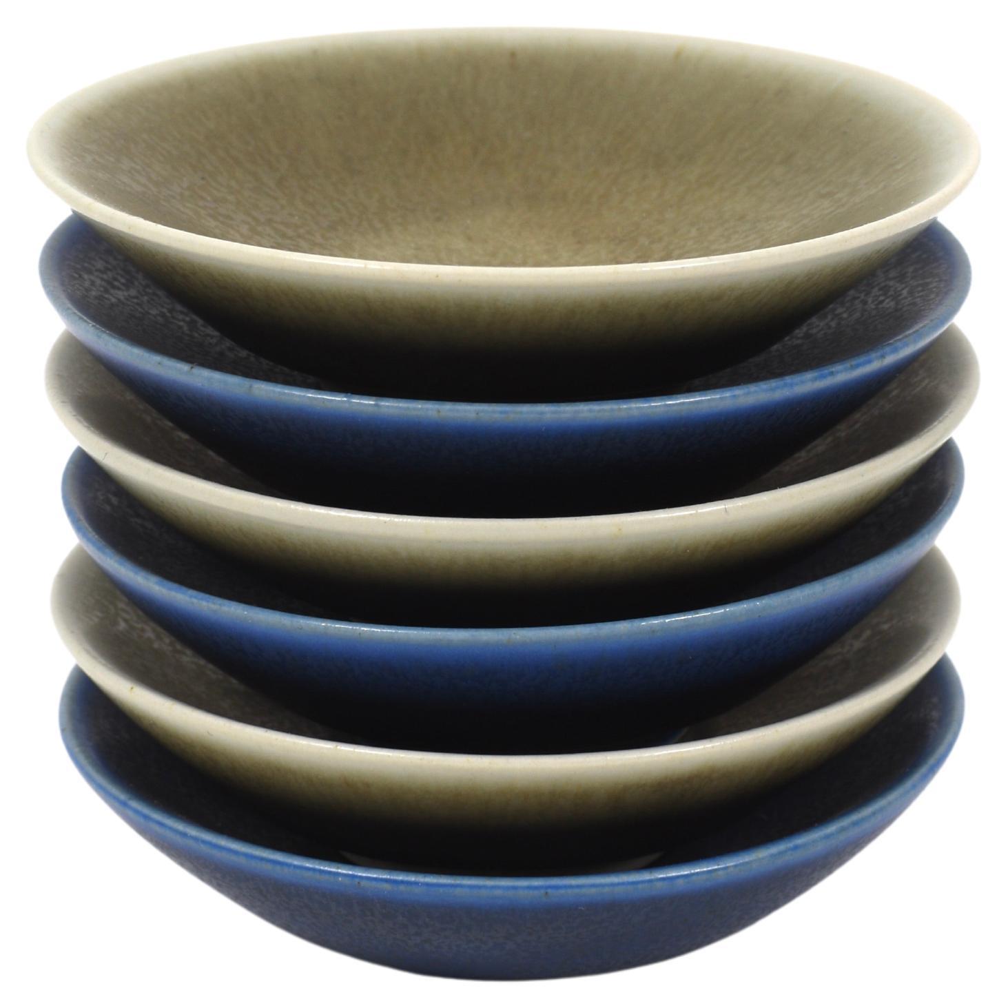 Six small Ceramic bowls by Per Linnemann-Schmidt, Palshus, Denmark For Sale