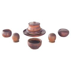 Seis Pequeñas Piezas Varias Danesas de Madera