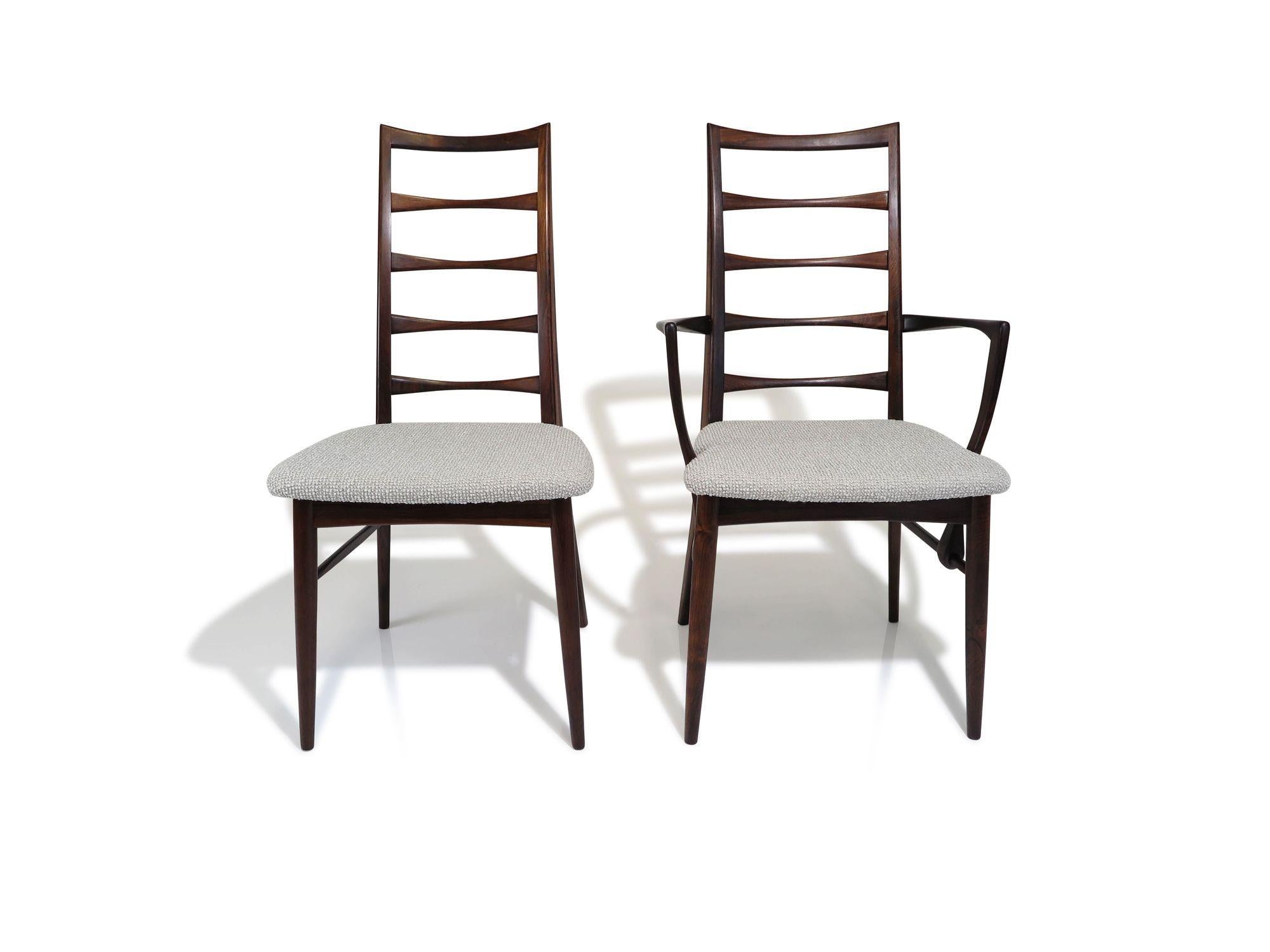Oiled Six Solid Rosewood Niles Kofoeds Mid-Century Danish Dining Chairs