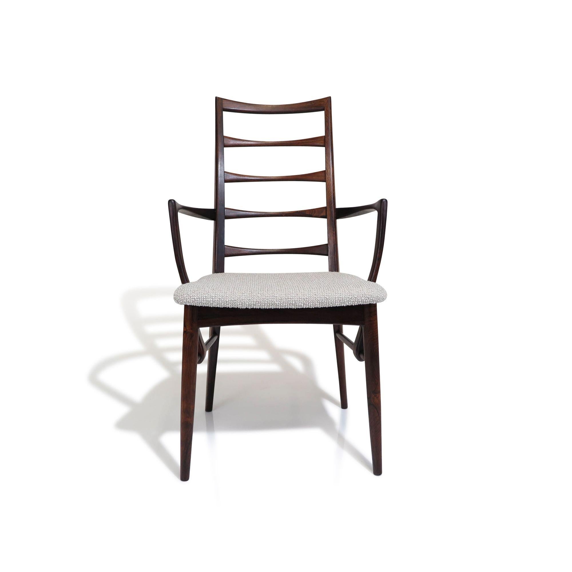 Six Solid Rosewood Niles Kofoeds Mid-Century Danish Dining Chairs In Excellent Condition In Oakland, CA