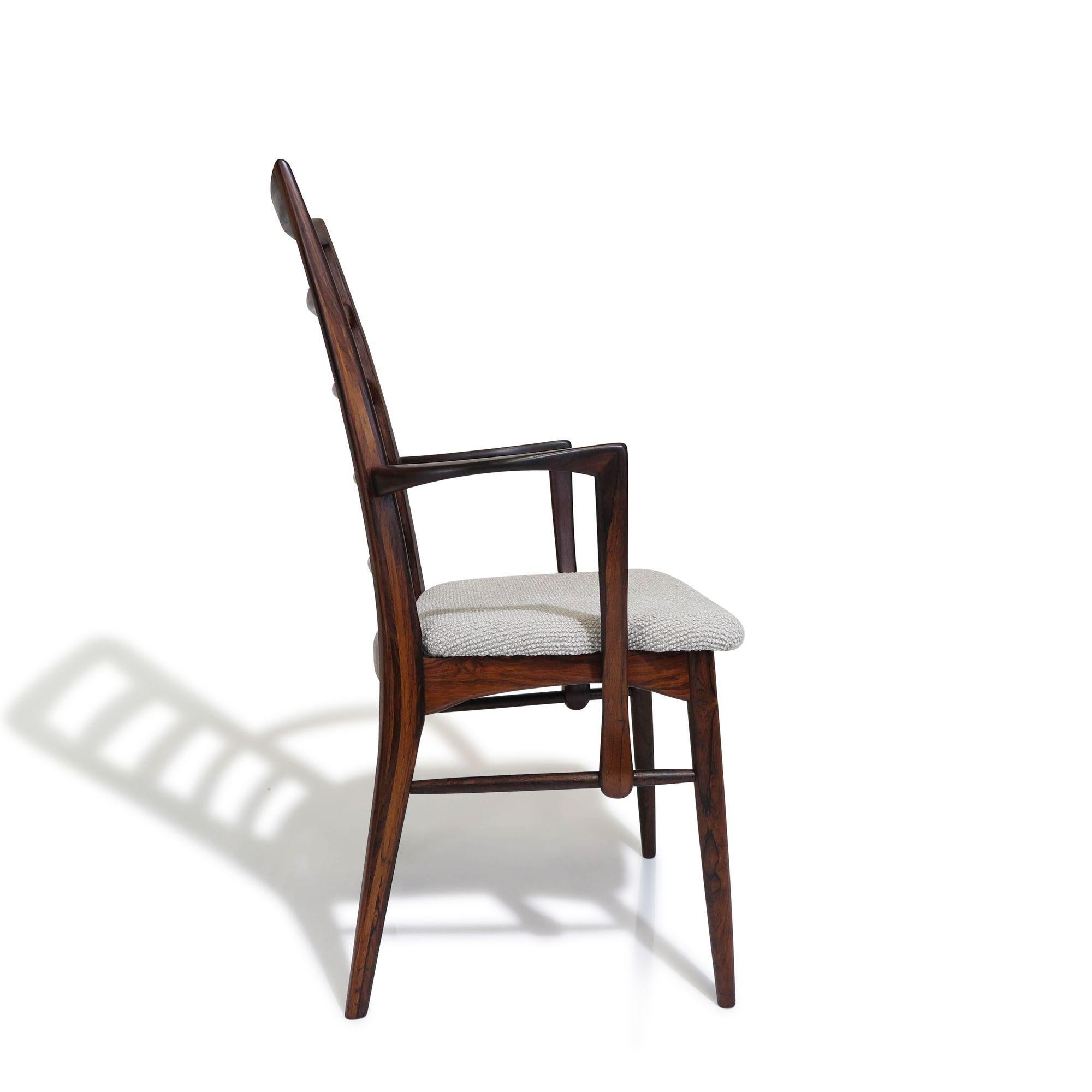 Six Solid Rosewood Niles Kofoeds Mid-Century Danish Dining Chairs 1