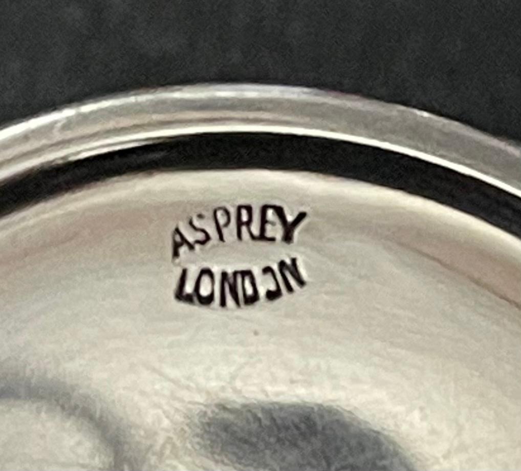 Women's or Men's SIX SOLID STERLING SILVER TIFFANY & CO MADE ASPREY LONDON RETAILED WINE GOBLETs For Sale
