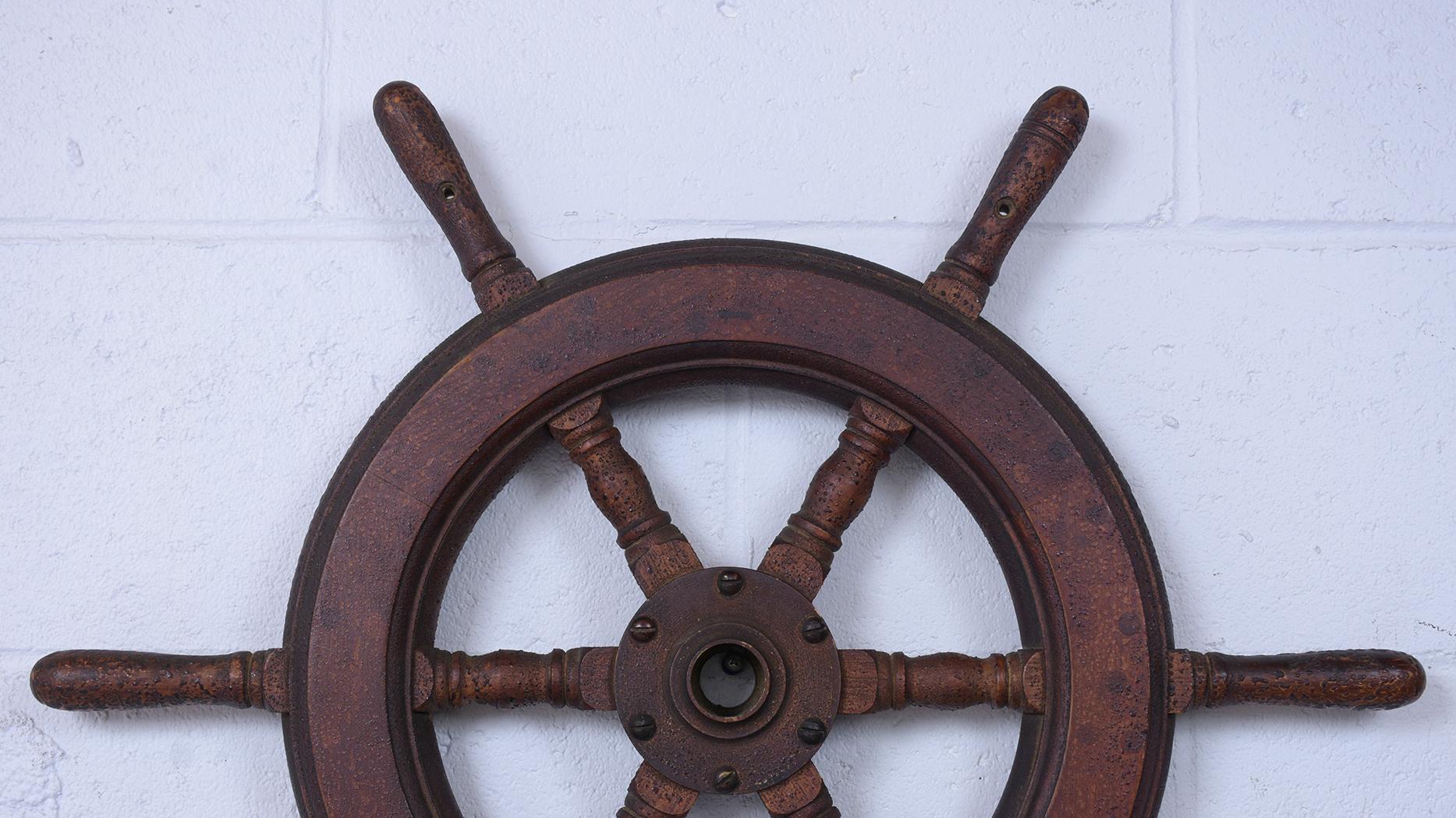 Mid-20th Century Six Spoke Ship Wheel