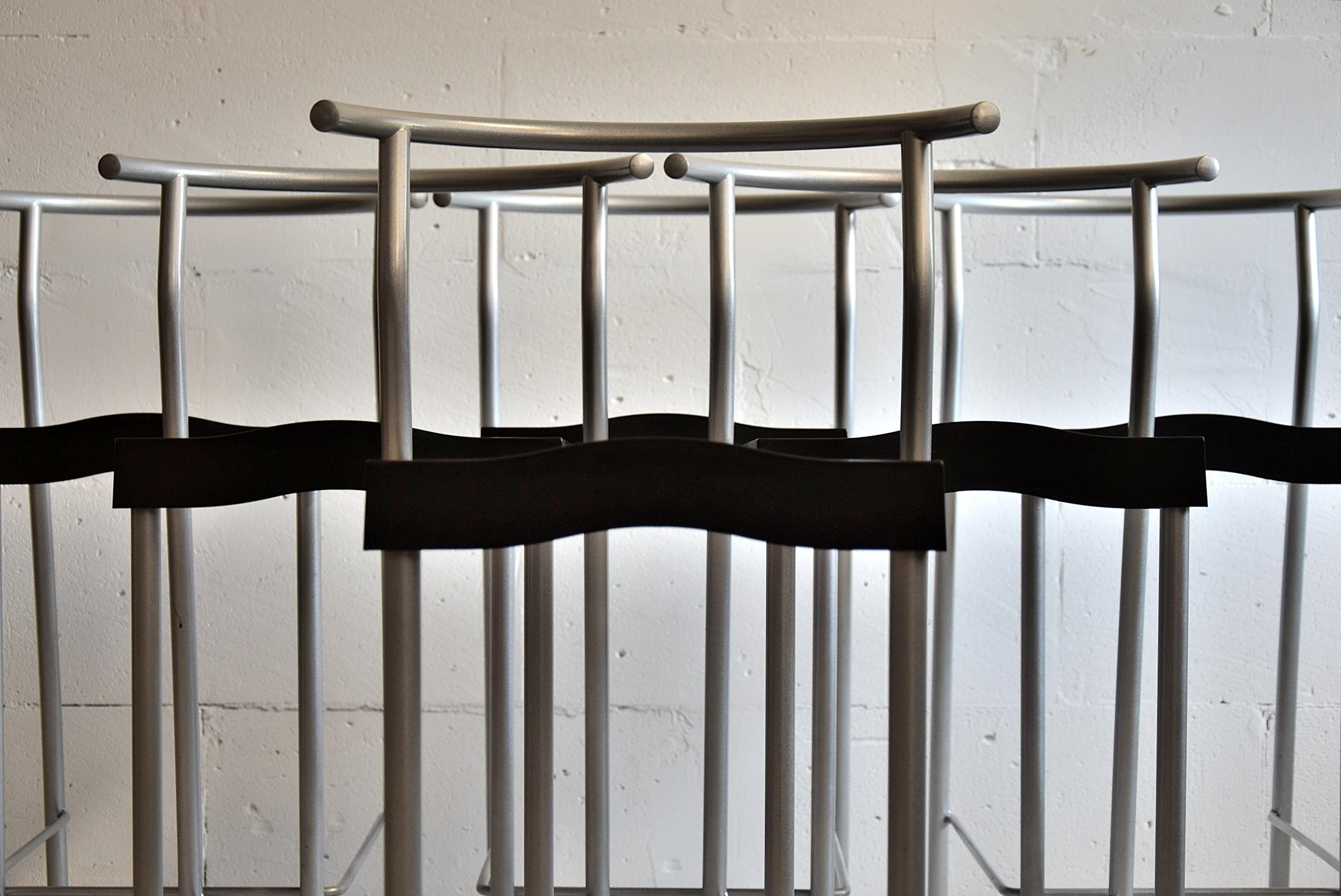 Late 20th Century Six Stackable Hi-Glob Philippe Starck Bar Stools for Kartell, Italy, 1993