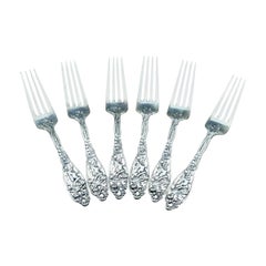Six Sterling Silver Figural "Labors of Cupid" Forks by Dominick & Haff