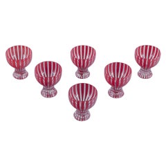Six "Strikt" cocktail glasses, Bengt Orup, Johansfors.
