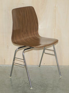 SIX STUNNING PAGHOLZ WEST GERMANY MiD CENTURY MODERN STACKING DINING CHAIRS 6