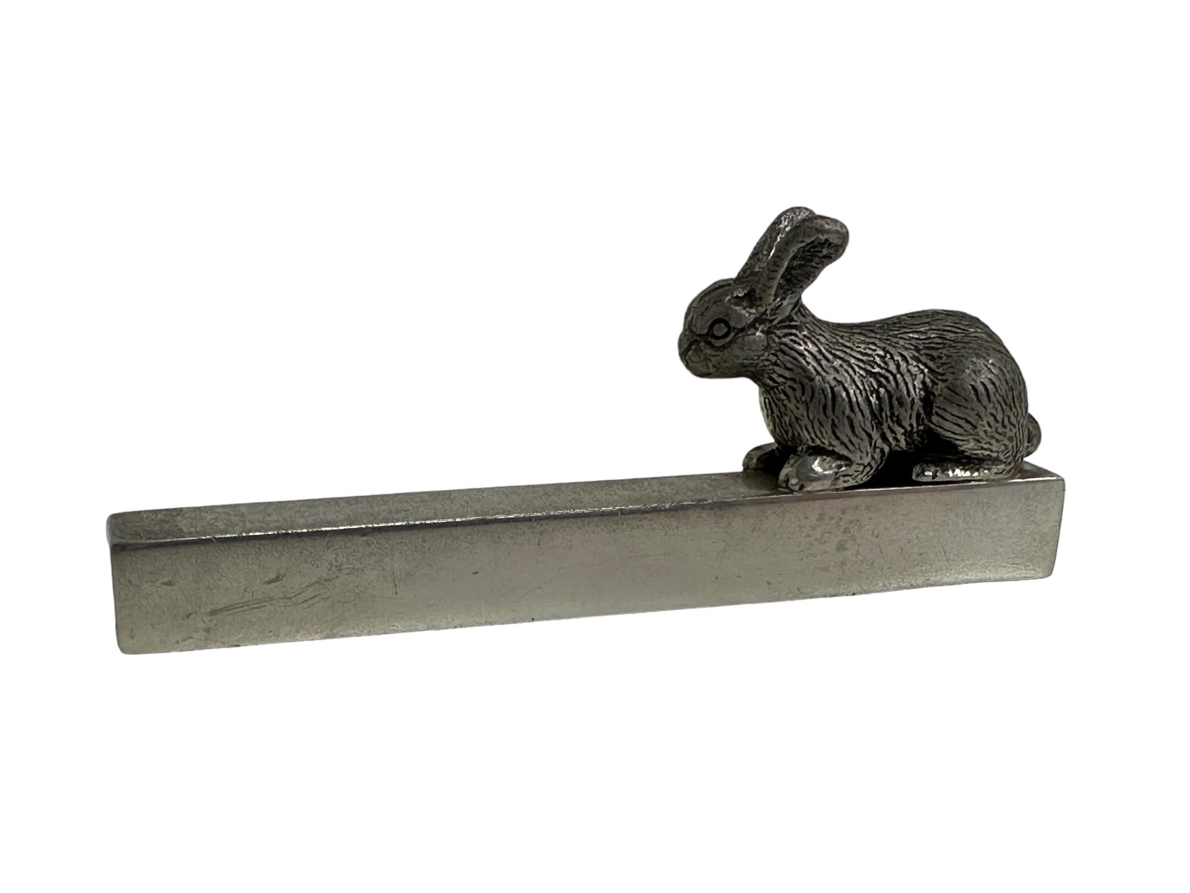 Six porte-couteaux animaliers - par Etain Royal French - Ensemble en métal vintage français dans sa boîte Bon état - En vente à Nuernberg, DE