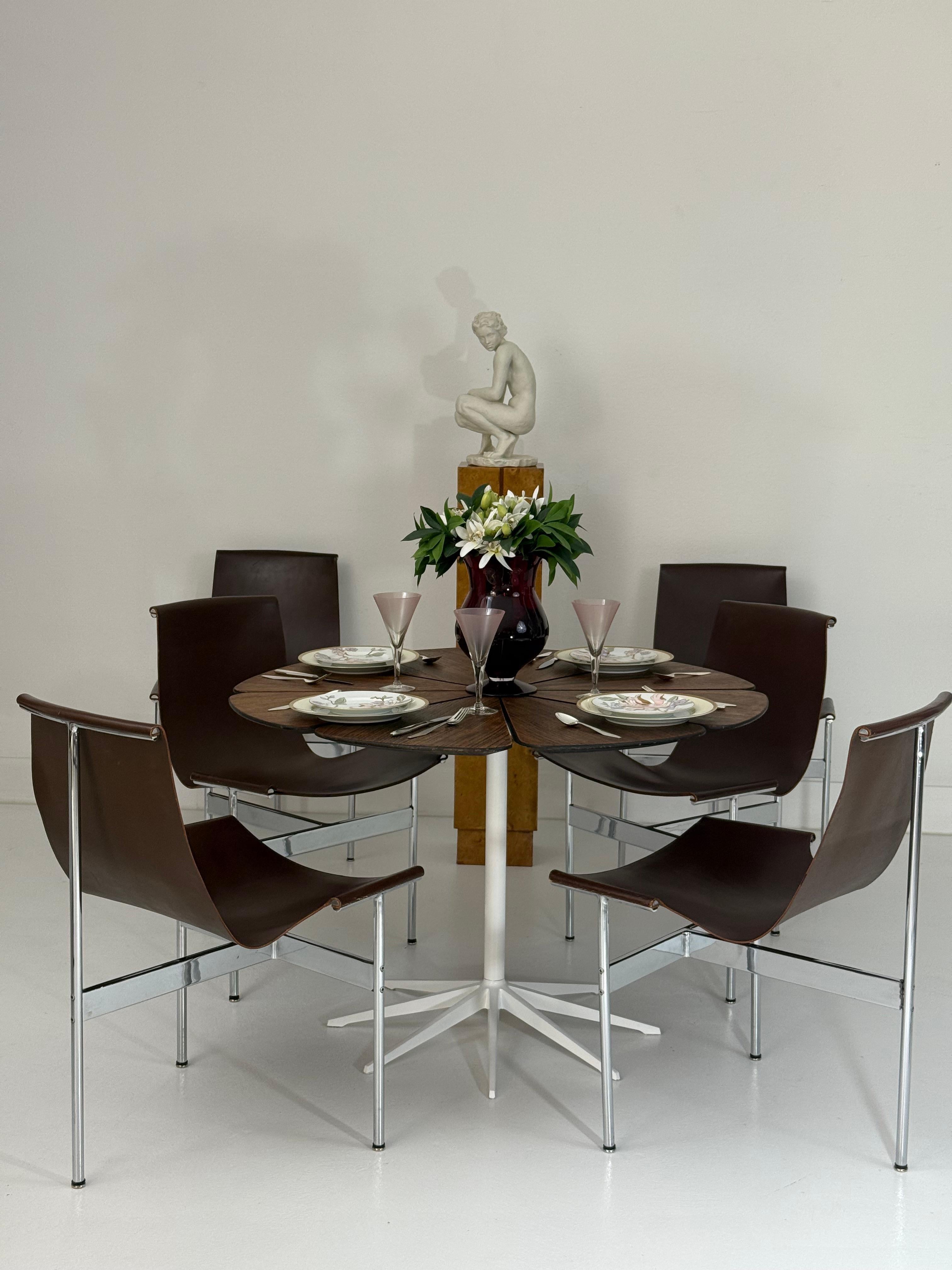 Six “T” Side Chairs by Katavolos, Littell & Kelley for Laverne International For Sale 8
