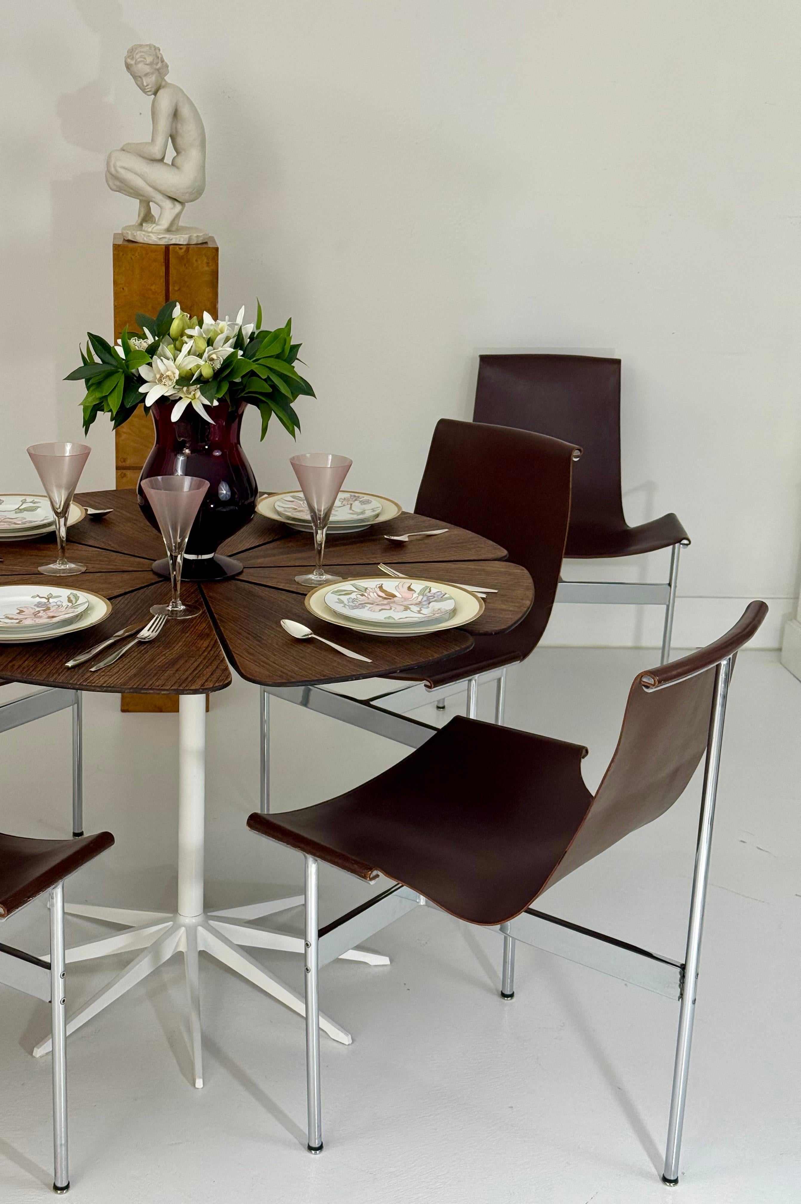 Six “T” Side Chairs by Katavolos, Littell & Kelley for Laverne International For Sale 9
