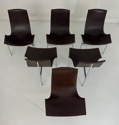 Six “T” Side Chairs by Katavolos, Littell & Kelley for Laverne International